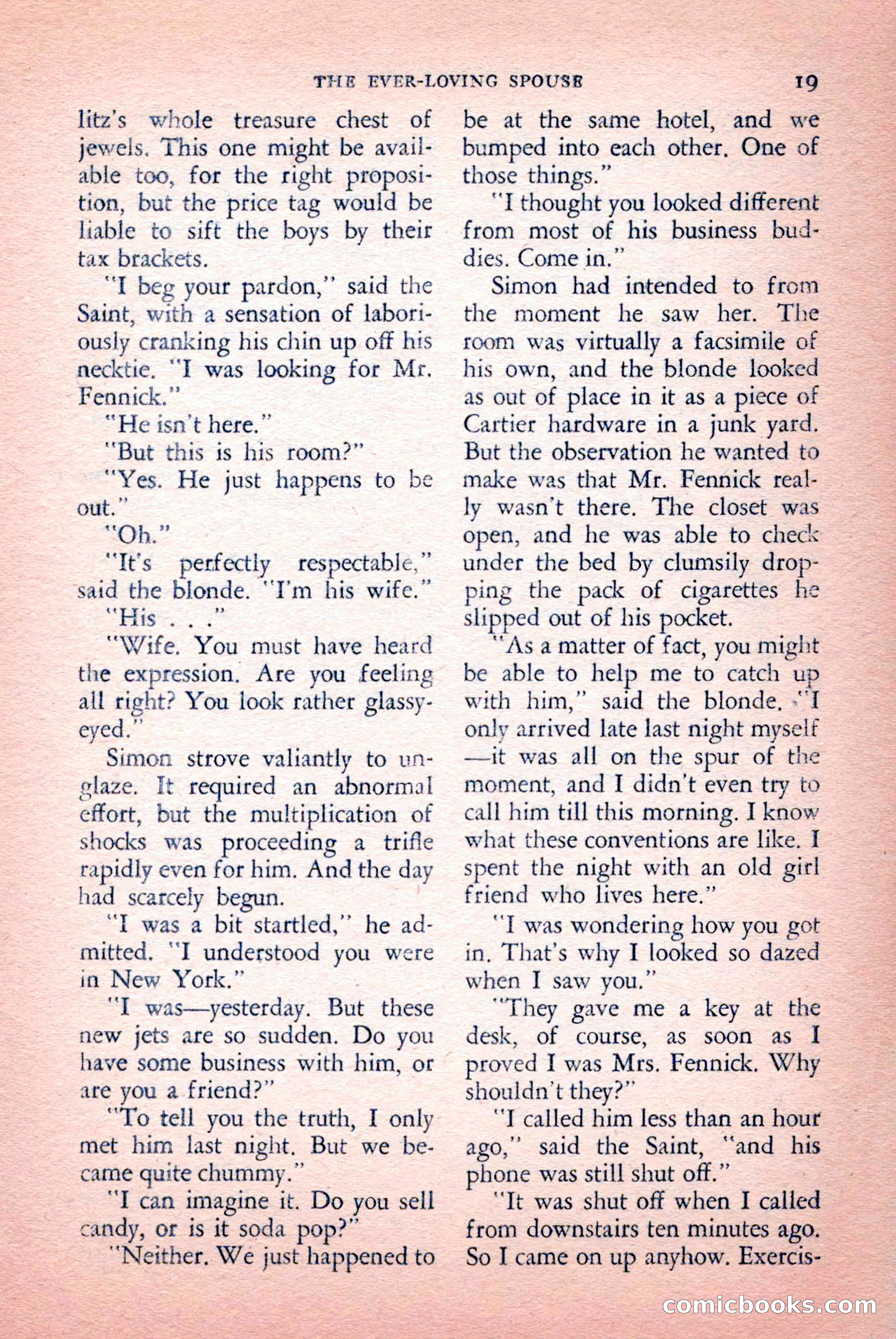 The Saint Mystery Magazine, September 1959 — page 21 of 132
