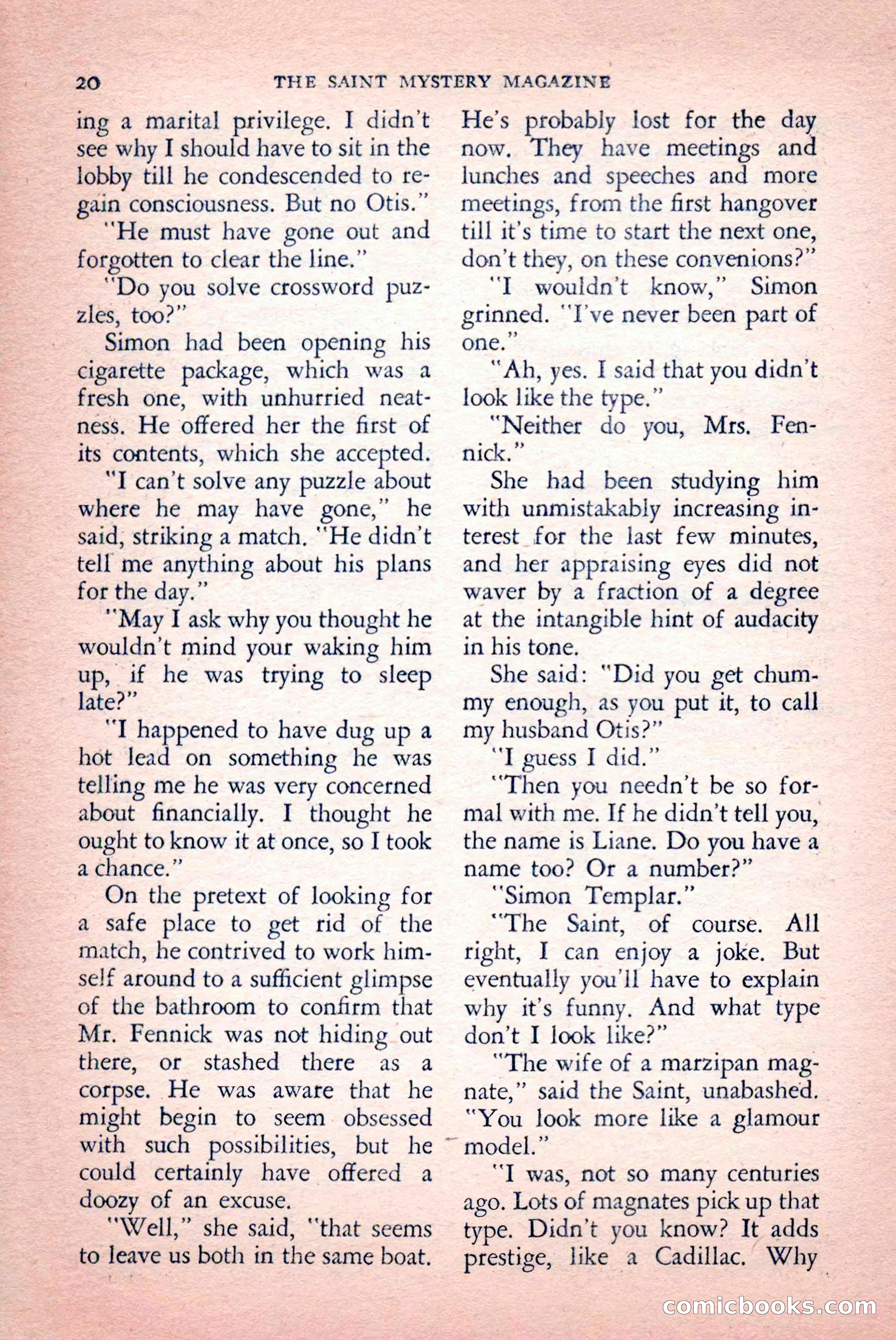 The Saint Mystery Magazine, September 1959 — page 22 of 132