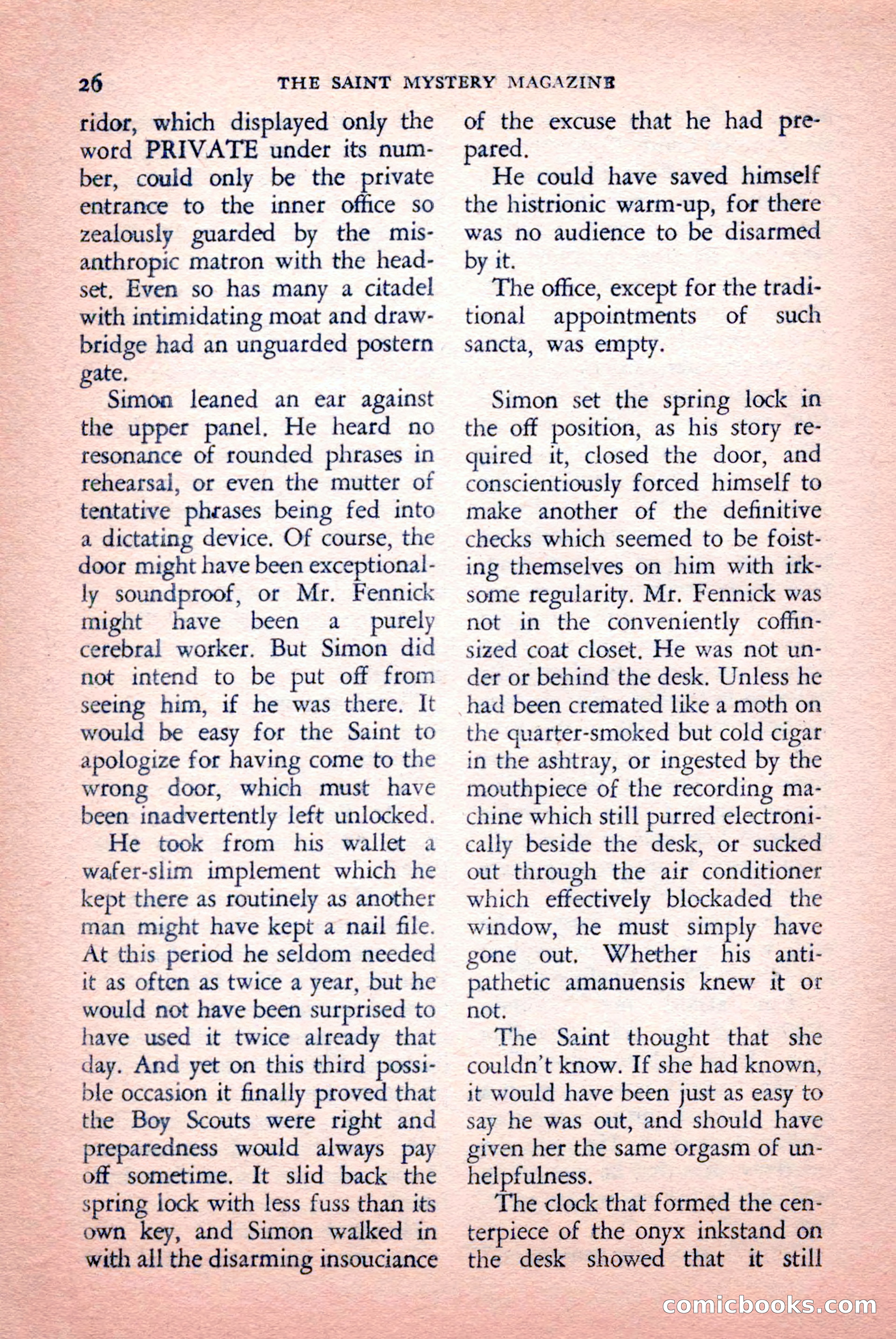 The Saint Mystery Magazine, September 1959 — page 28 of 132