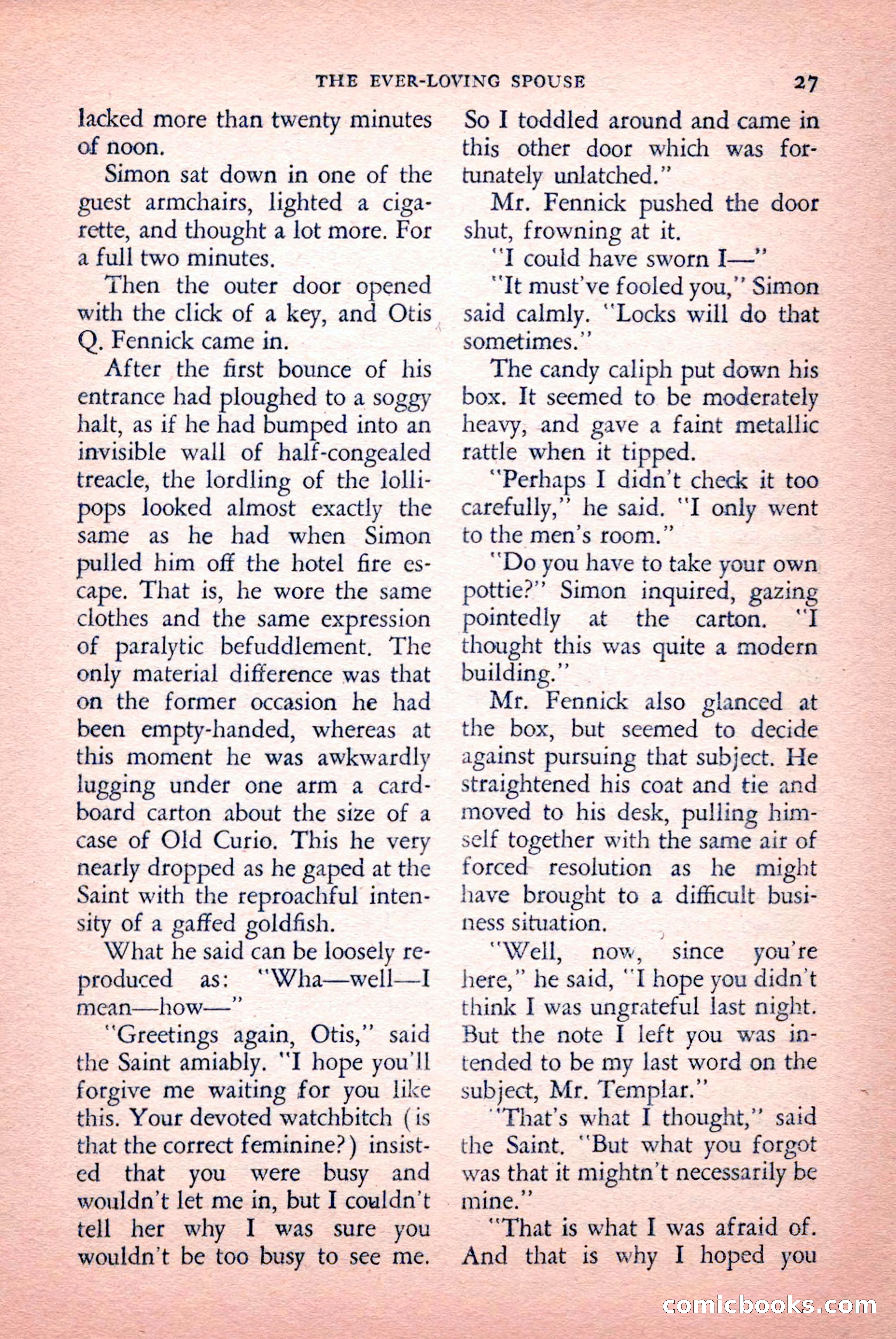 The Saint Mystery Magazine, September 1959 — page 29 of 132