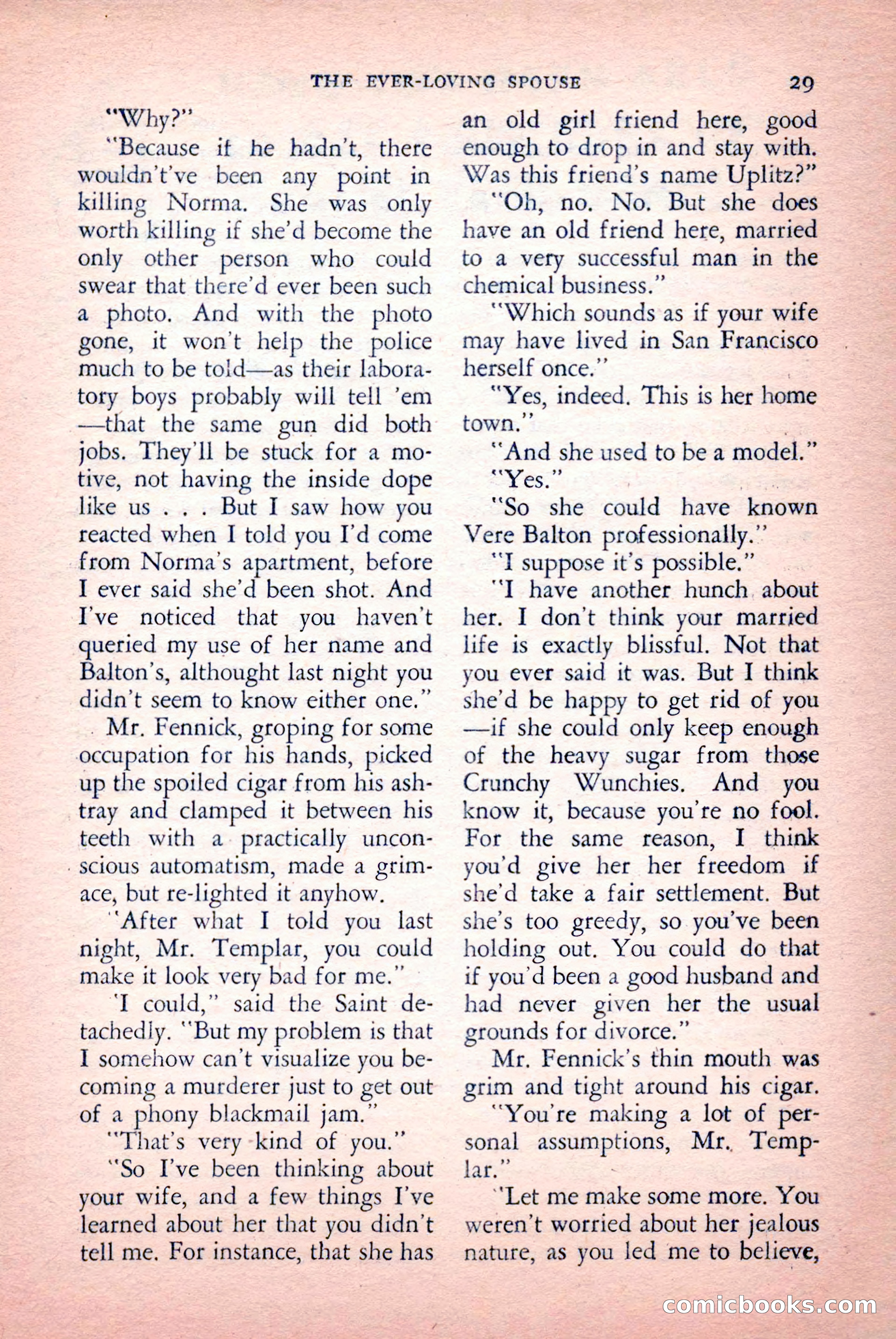The Saint Mystery Magazine, September 1959 — page 31 of 132