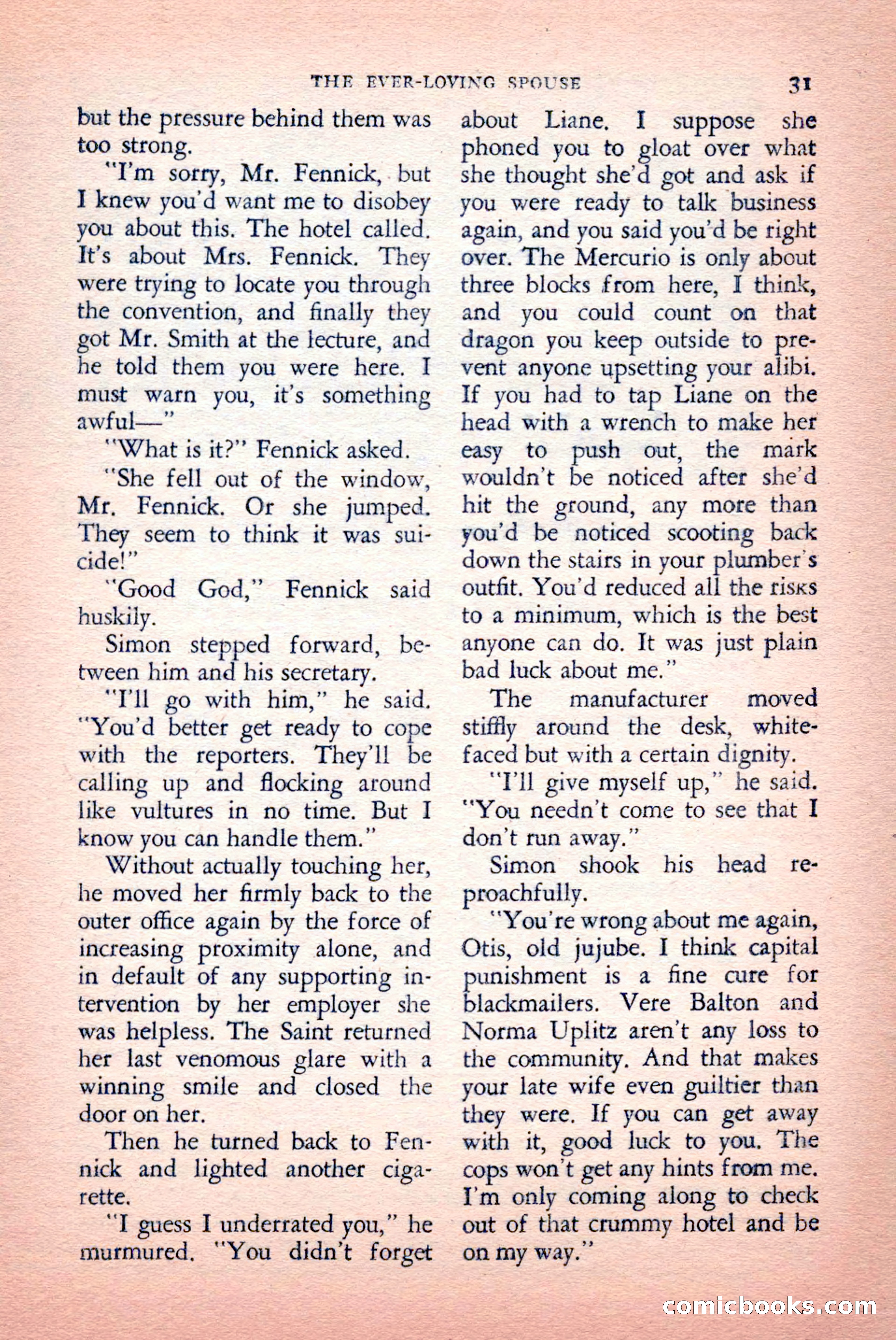 The Saint Mystery Magazine, September 1959 — page 33 of 132