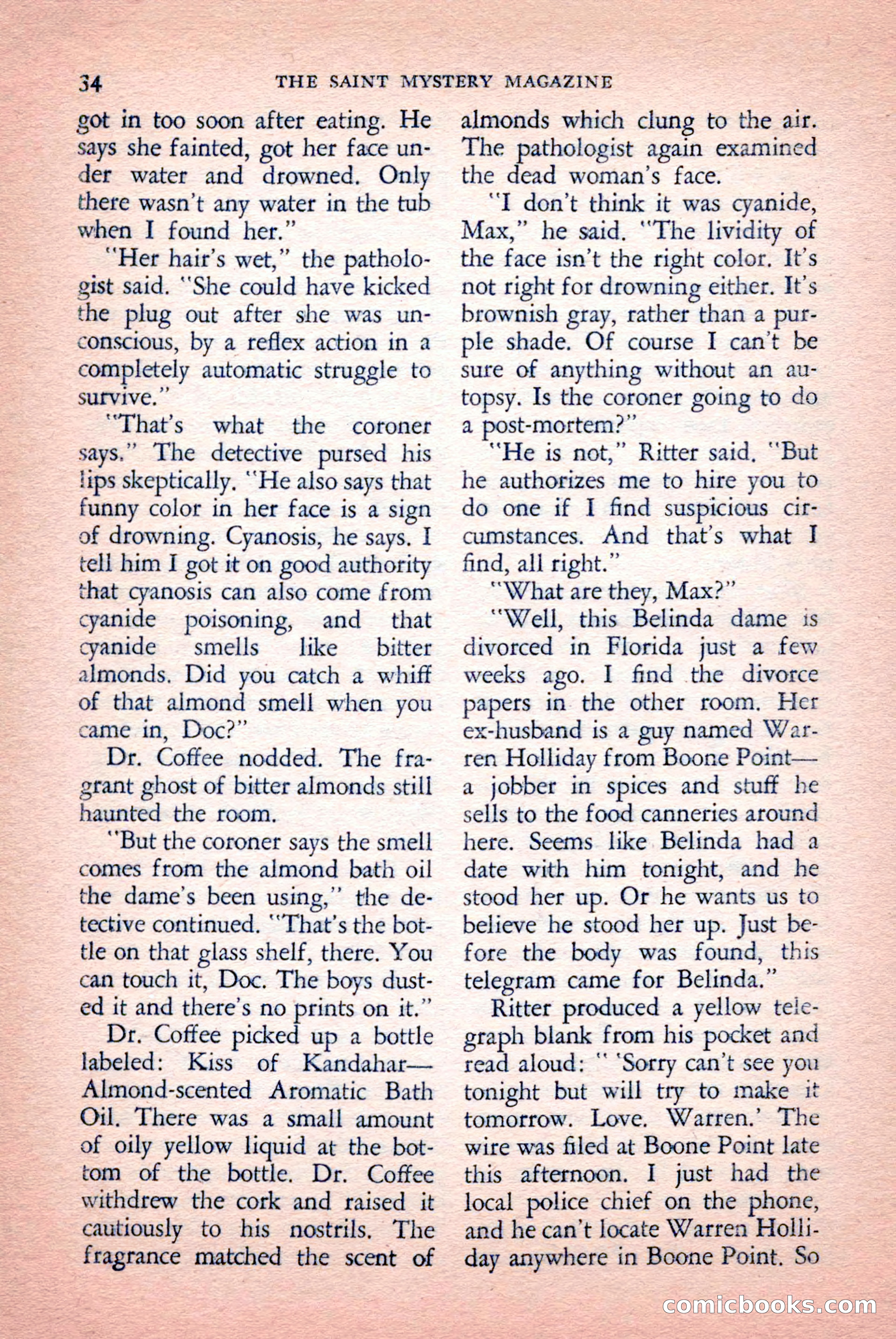 The Saint Mystery Magazine, September 1959 — page 36 of 132