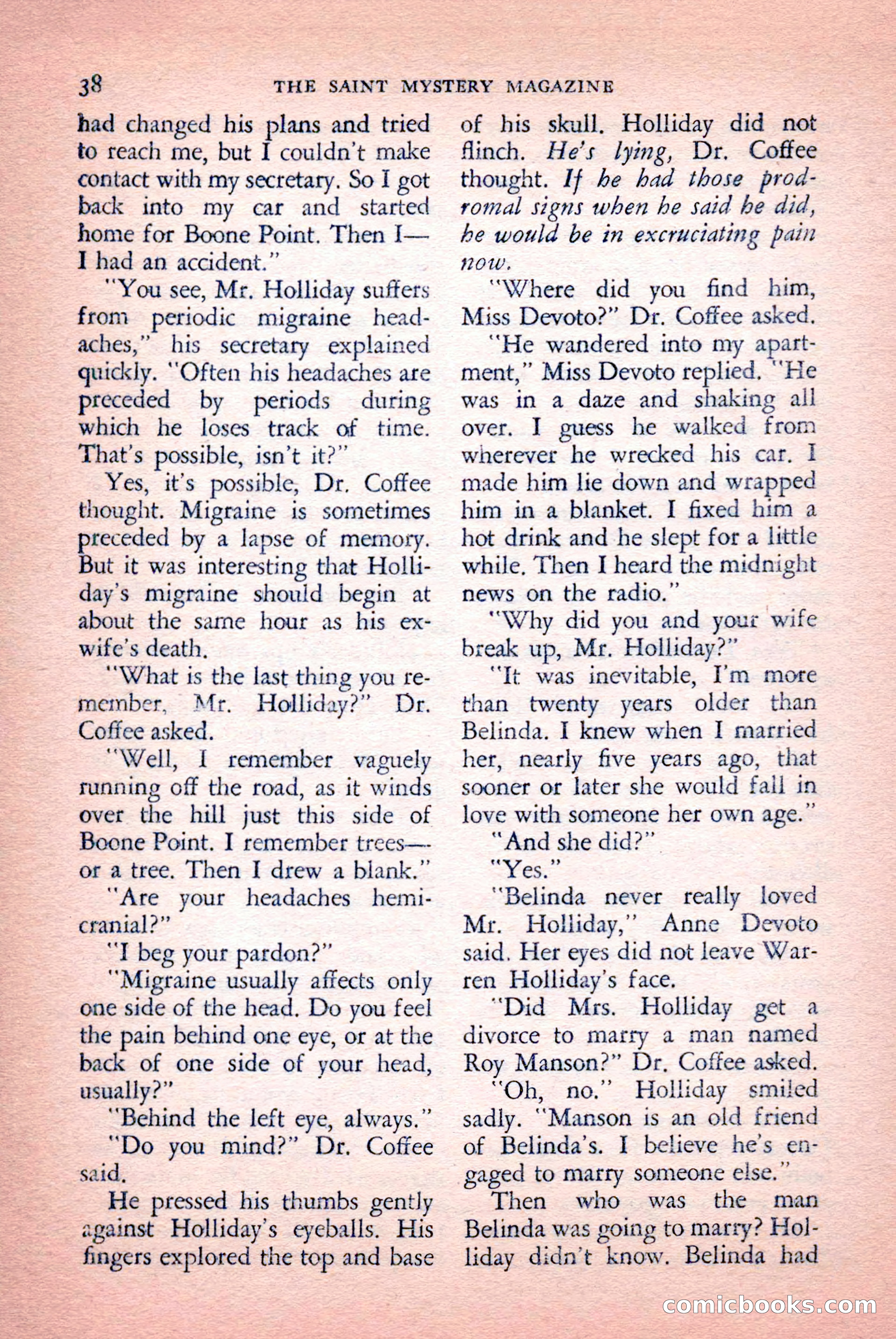 The Saint Mystery Magazine, September 1959 — page 40 of 132