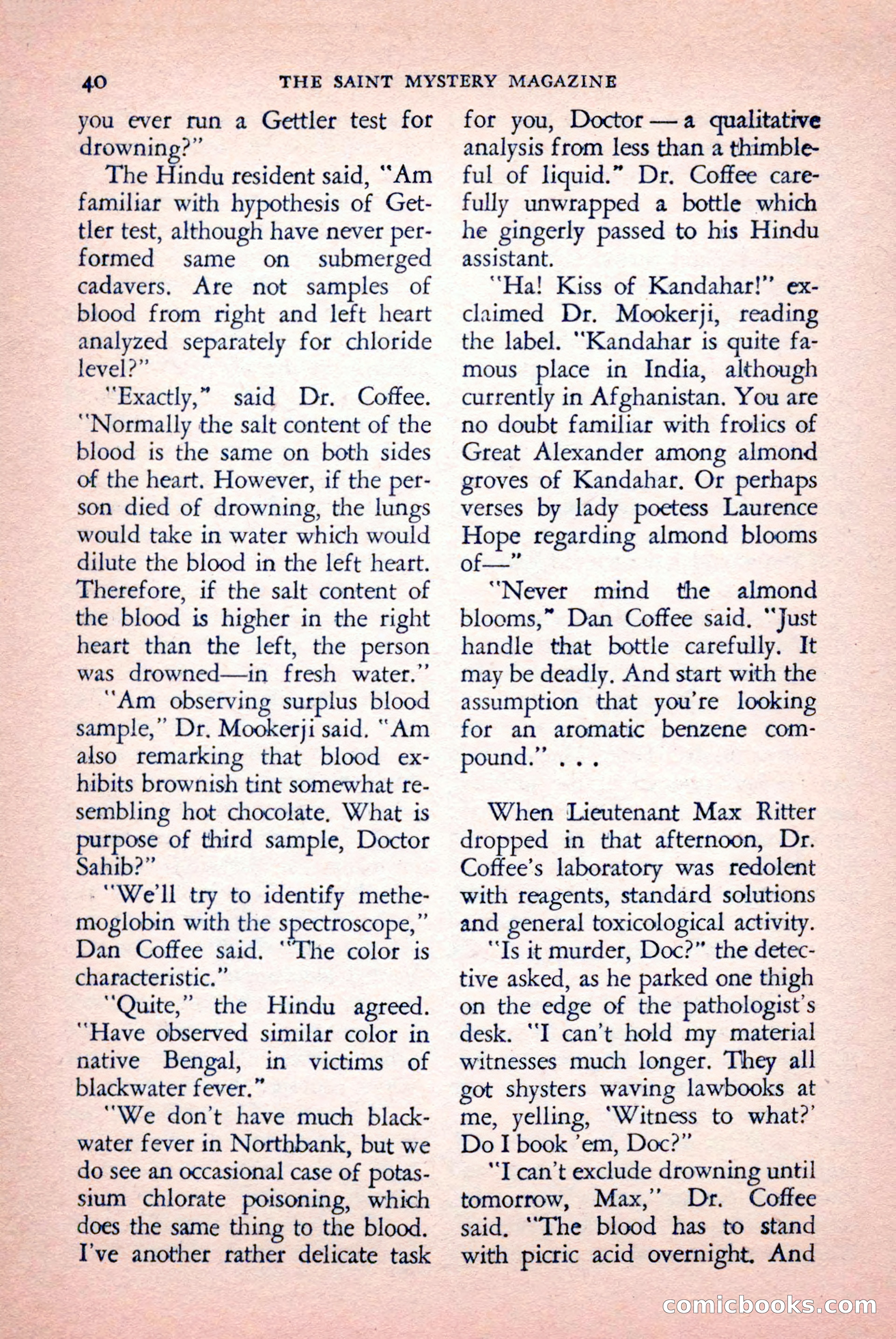 The Saint Mystery Magazine, September 1959 — page 42 of 132