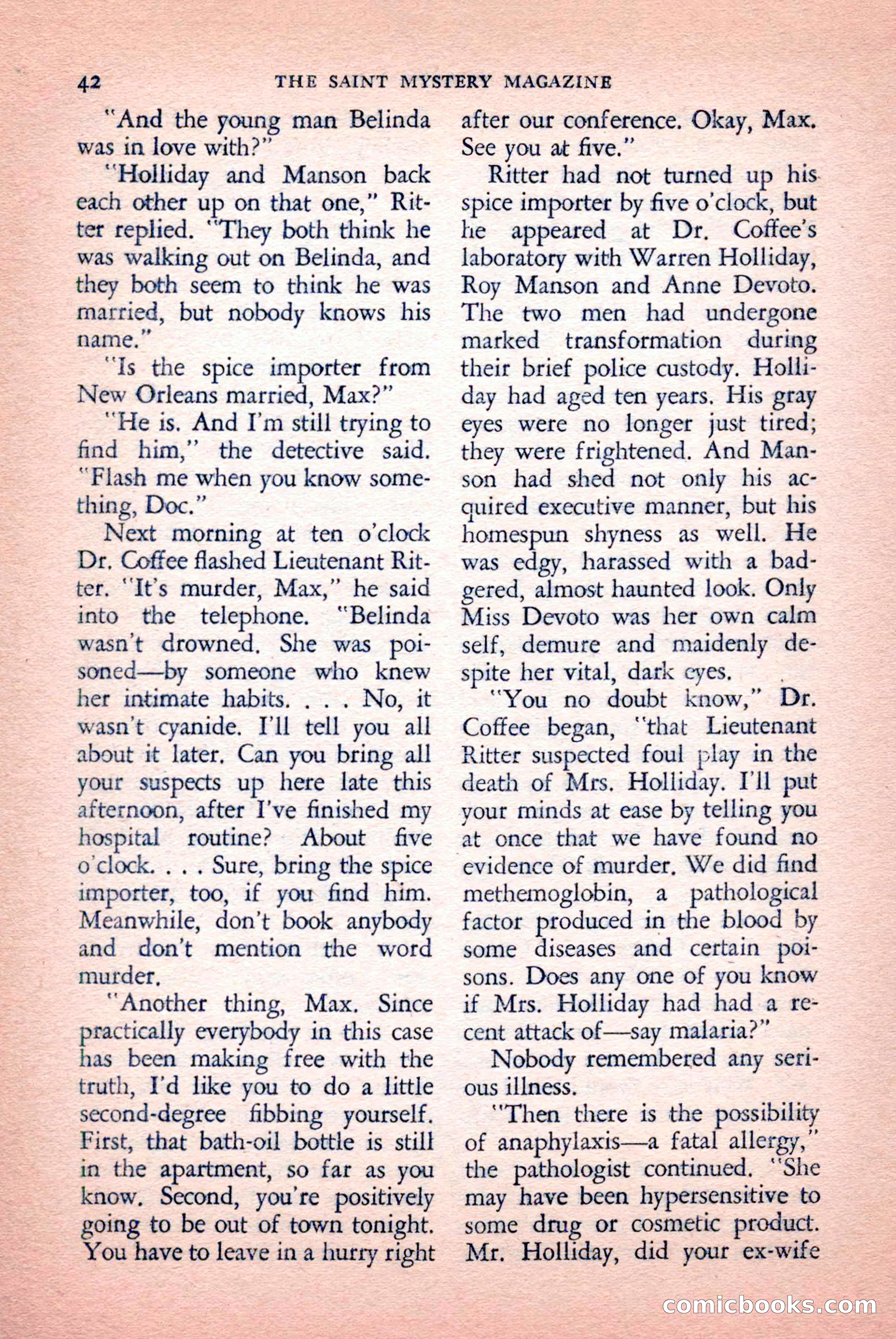 The Saint Mystery Magazine, September 1959 — page 44 of 132