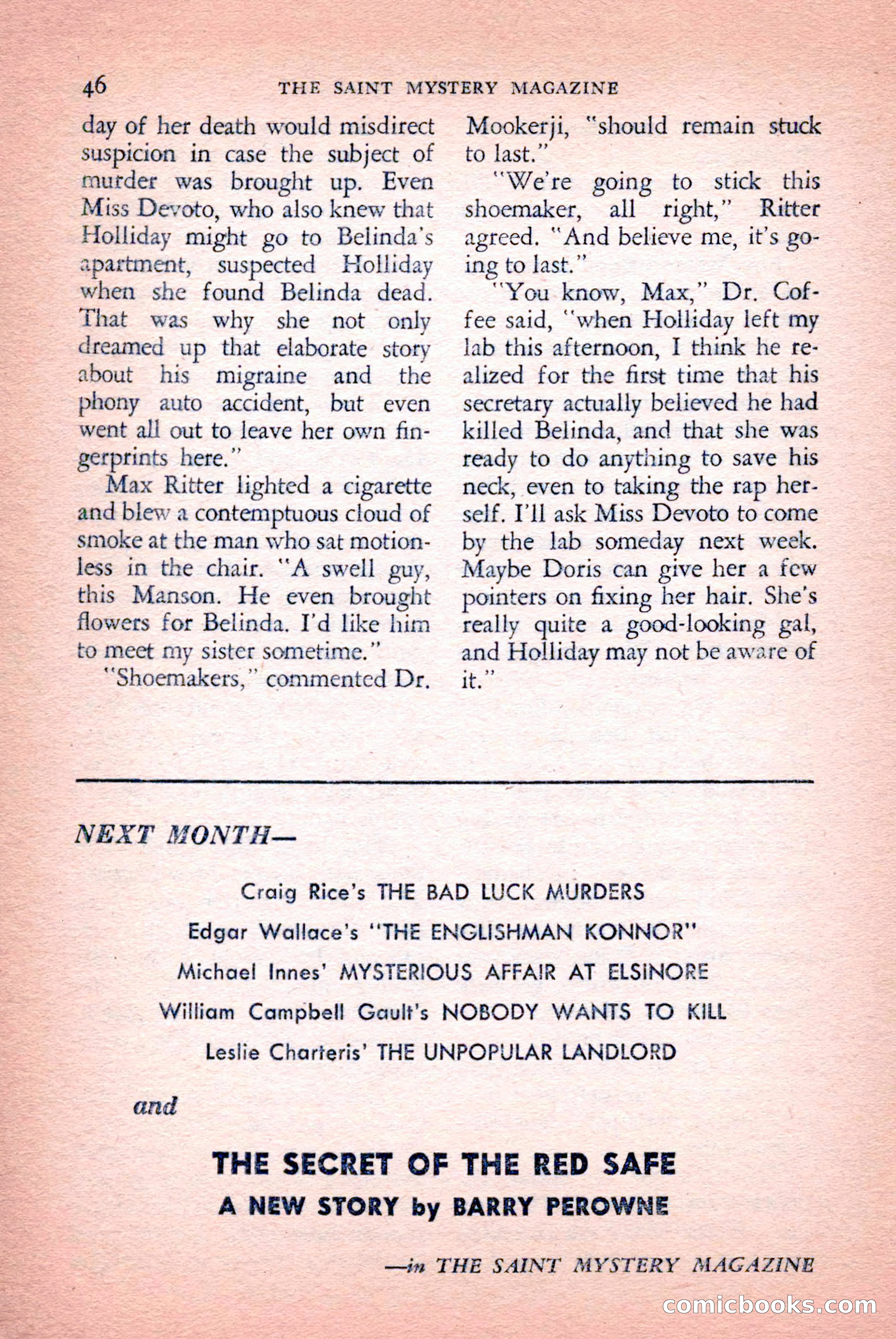 The Saint Mystery Magazine, September 1959 — page 48 of 132