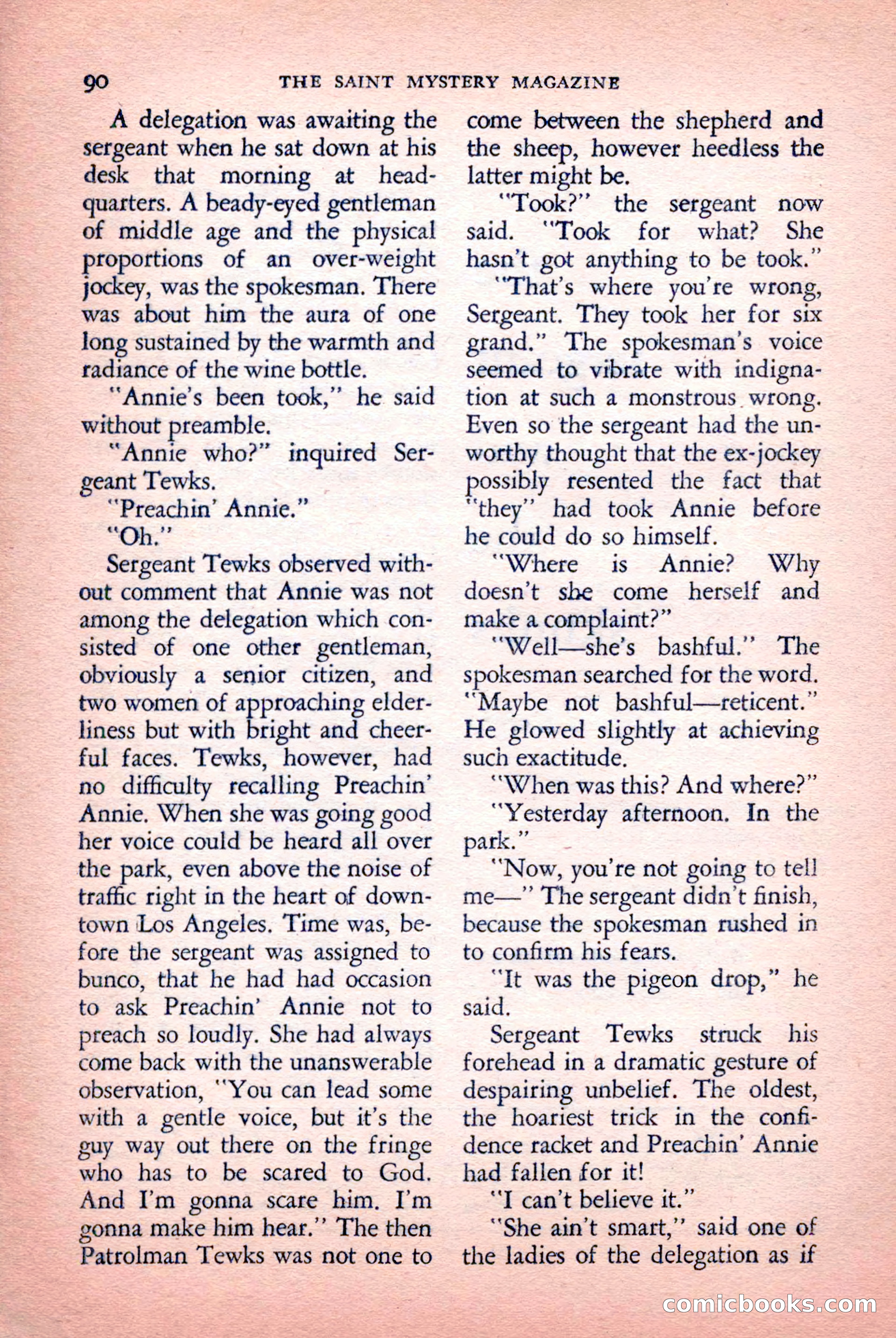 The Saint Mystery Magazine, September 1959 — page 92 of 132