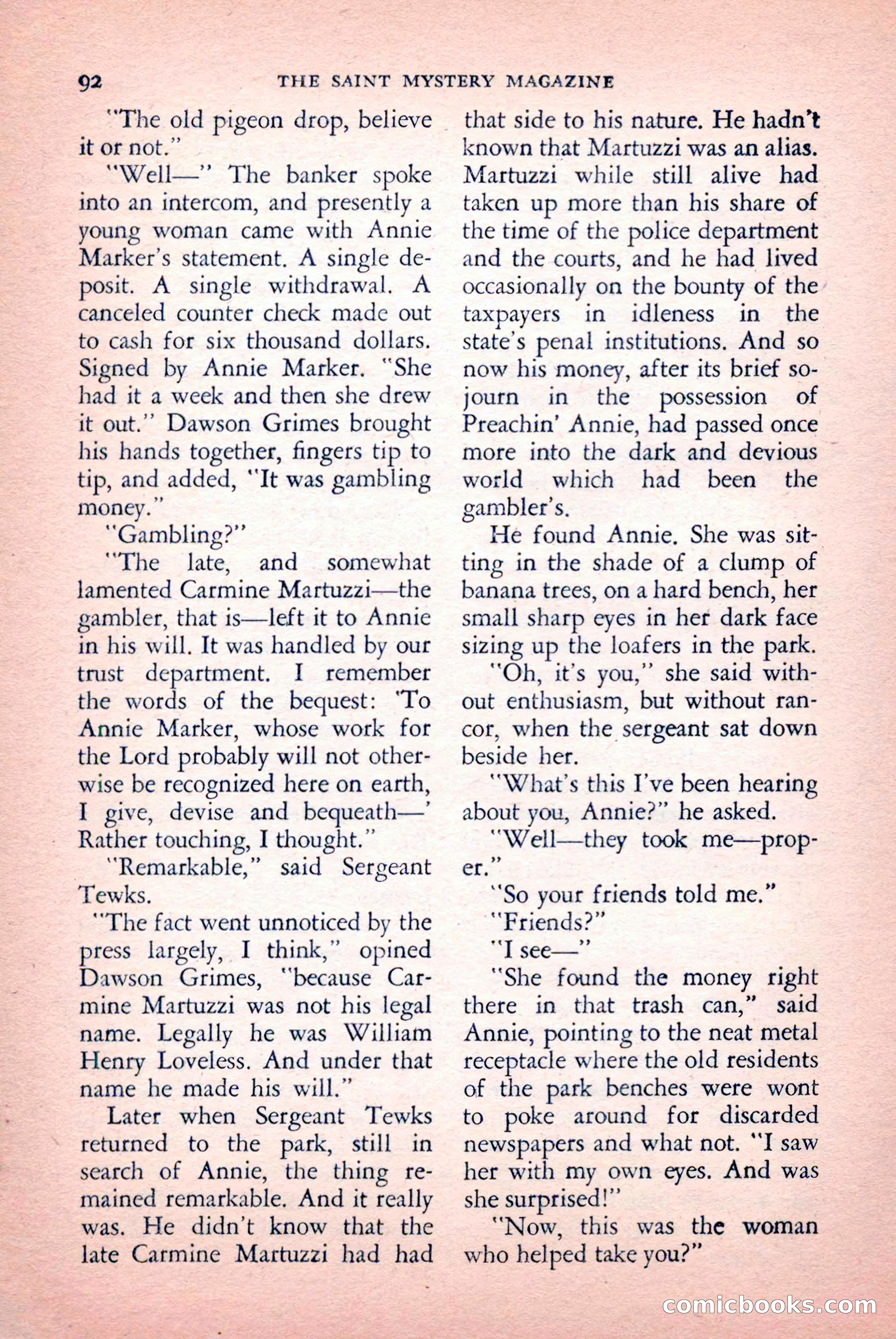 The Saint Mystery Magazine, September 1959 — page 94 of 132