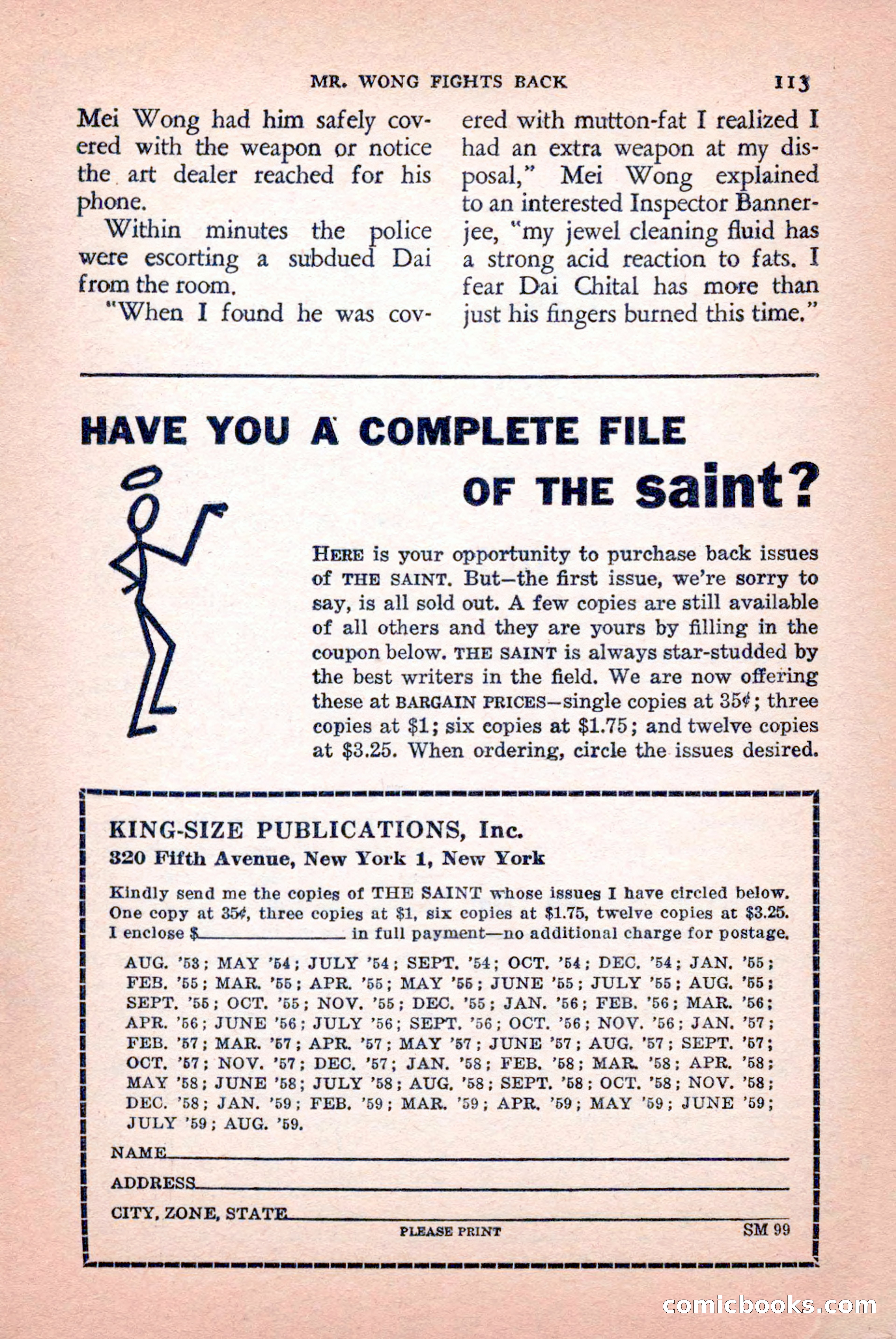 The Saint Mystery Magazine, September 1959 — page 115 of 132