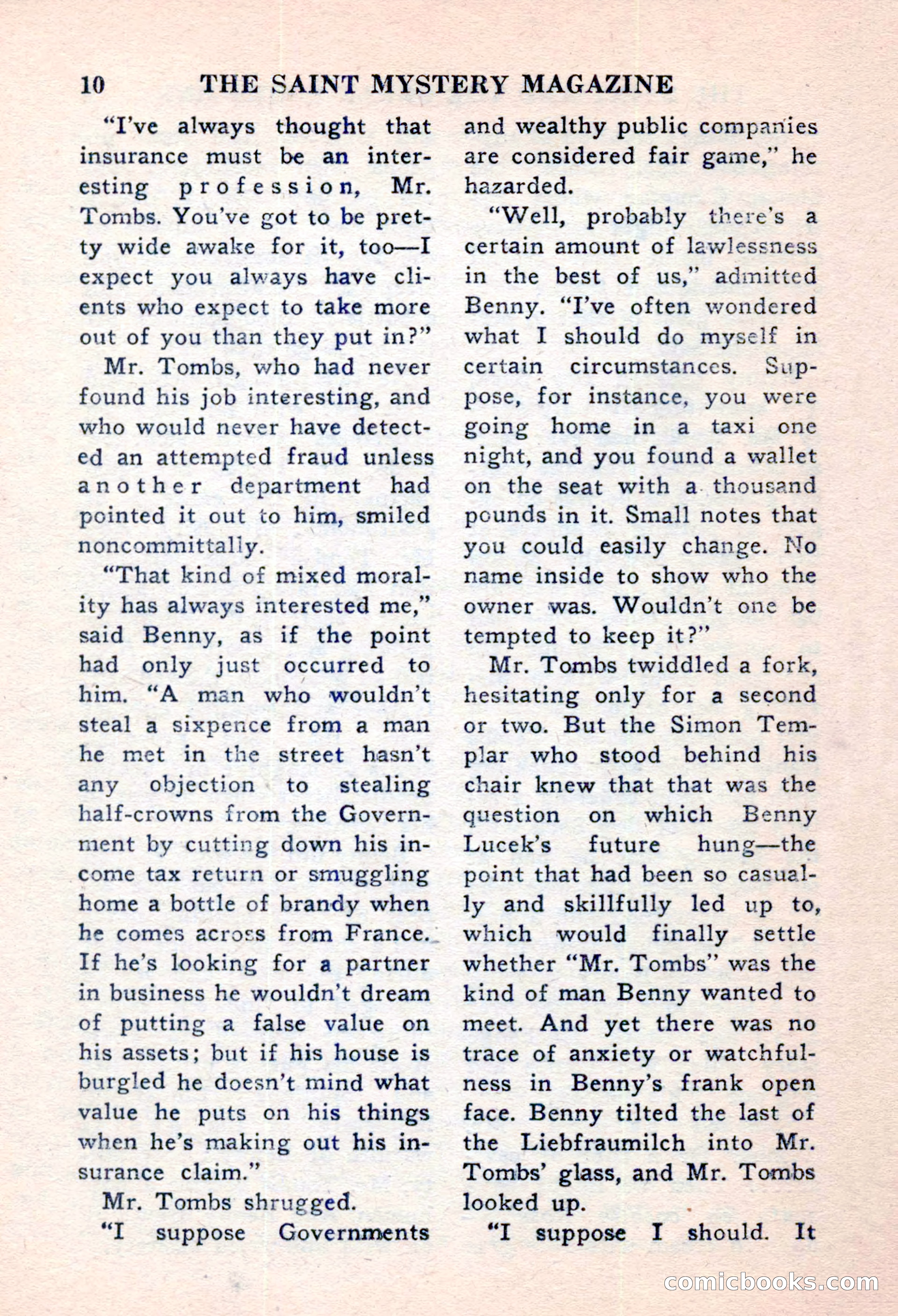The Saint Mystery Magazine, November 1959 — page 12 of 132