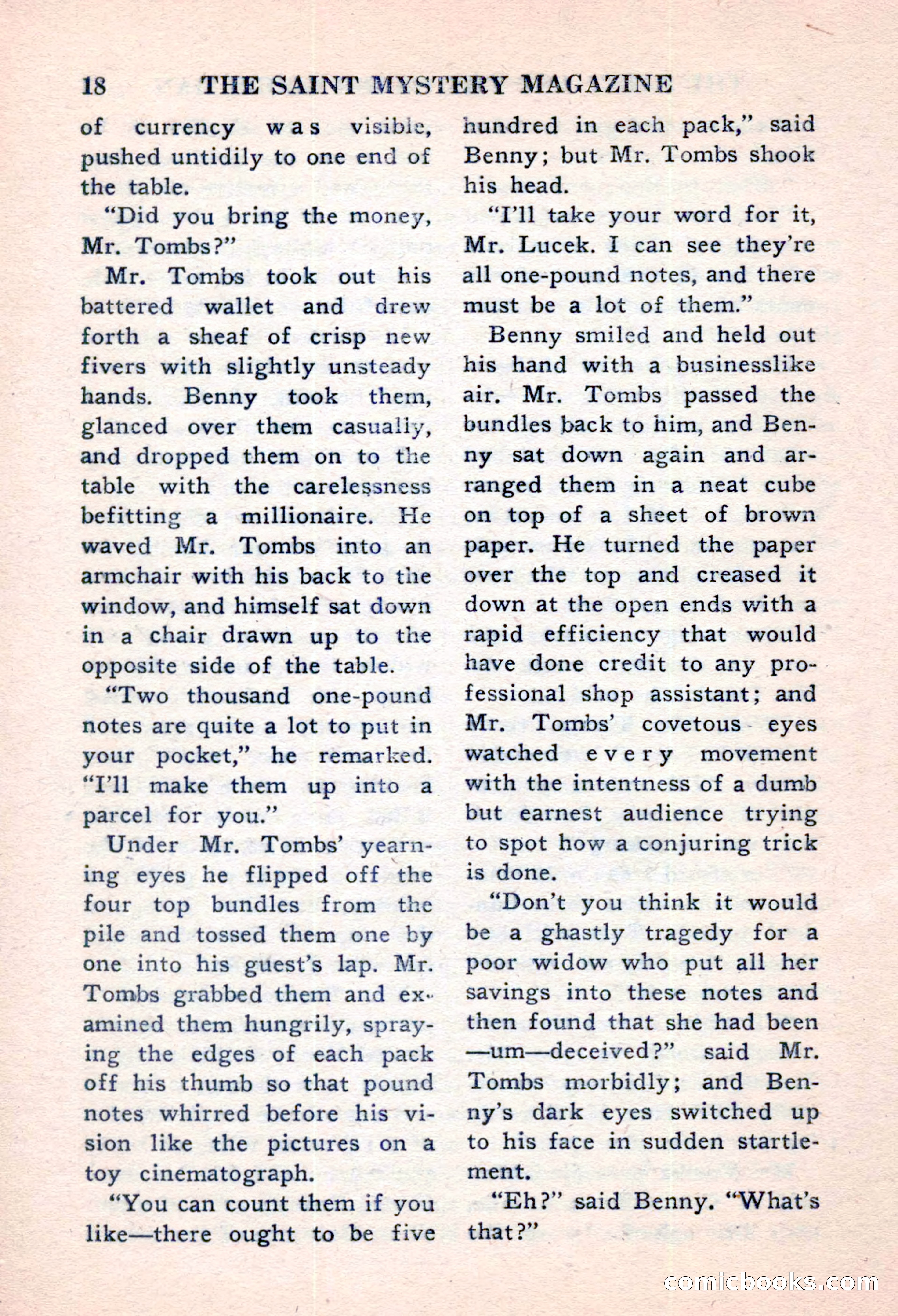 The Saint Mystery Magazine, November 1959 — page 20 of 132
