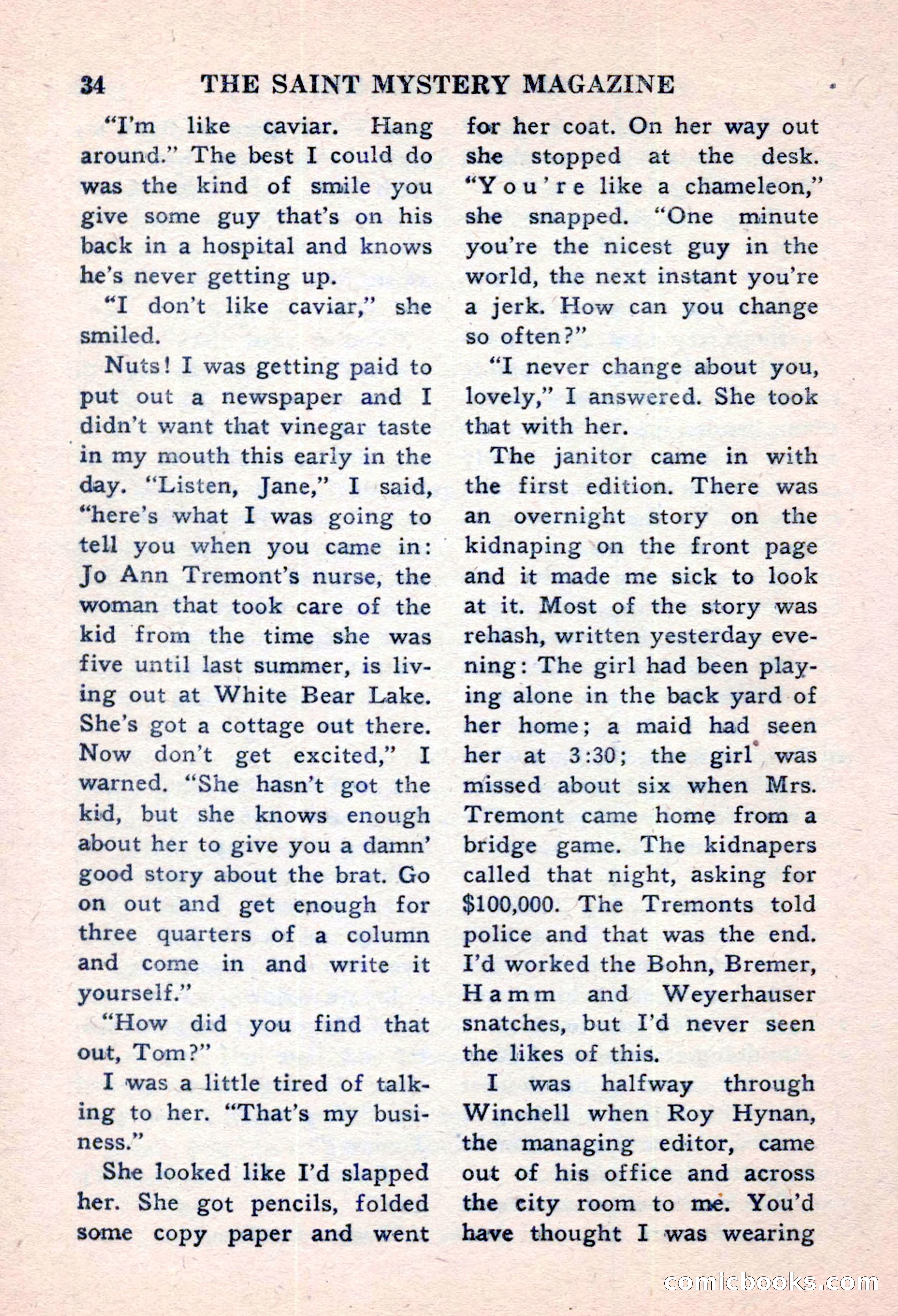 The Saint Mystery Magazine, November 1959 — page 36 of 132