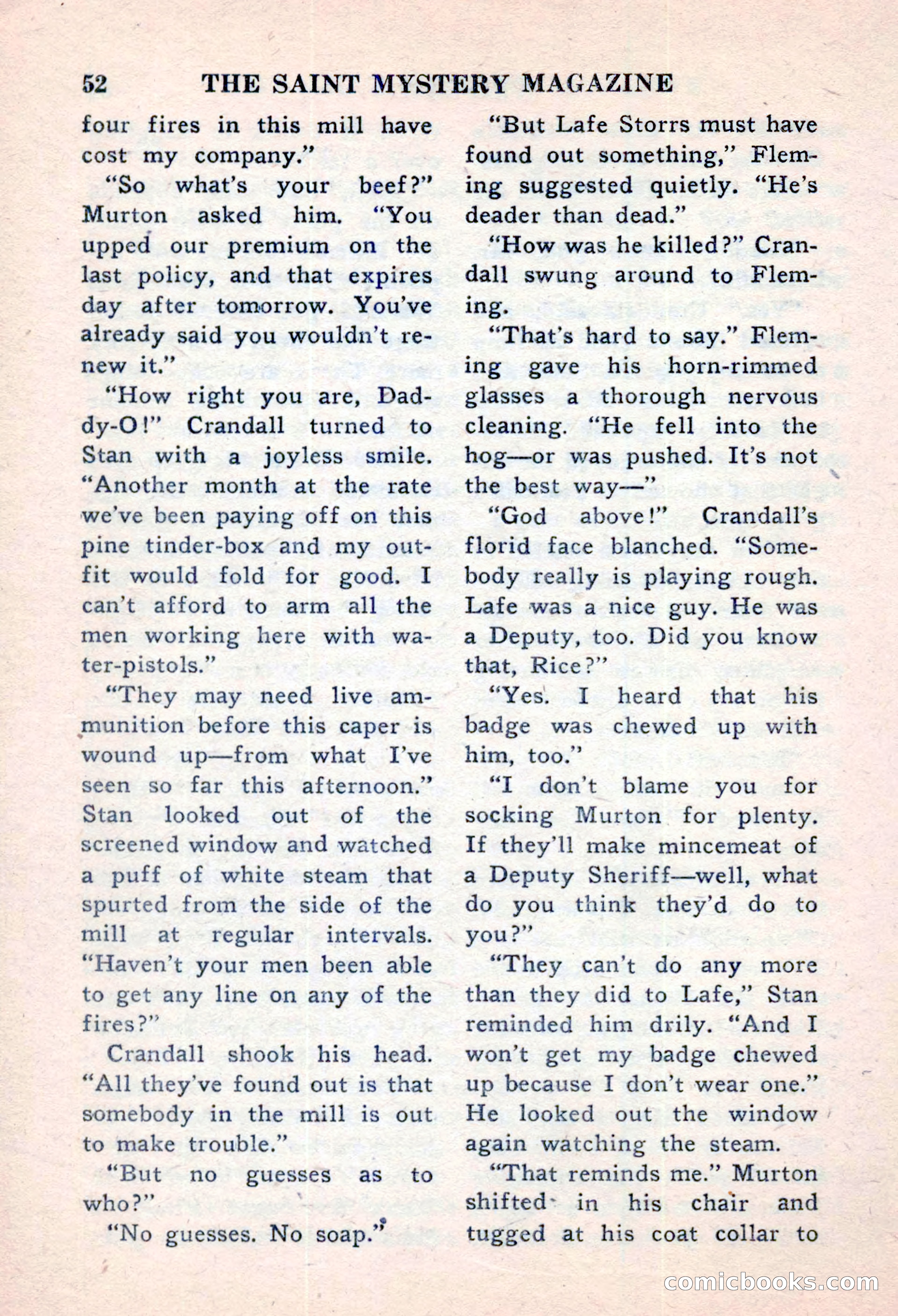 The Saint Mystery Magazine, November 1959 — page 54 of 132