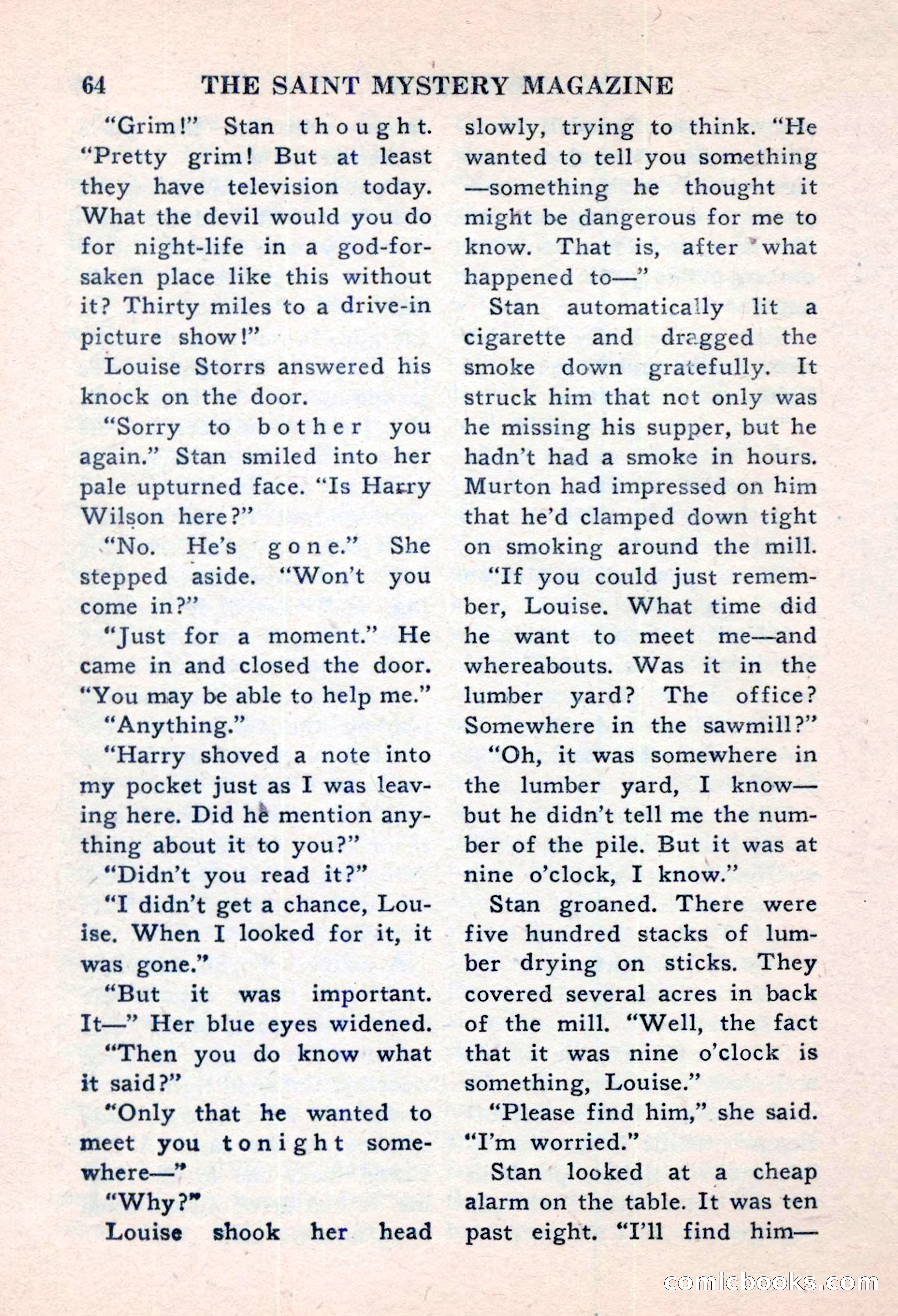 The Saint Mystery Magazine, November 1959 — page 66 of 132