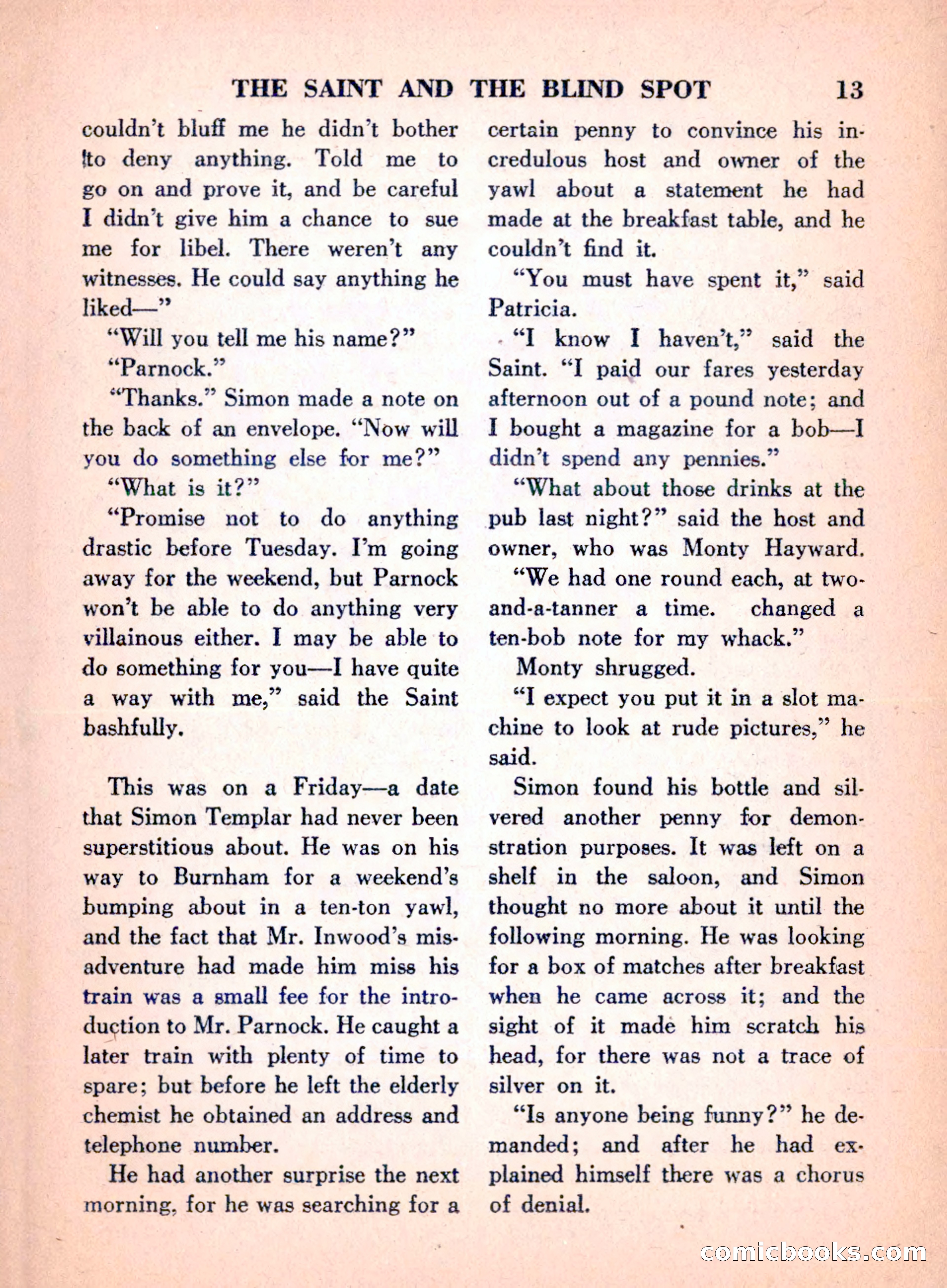 The Saint Mystery Magazine, April 1960 — page 15 of 132