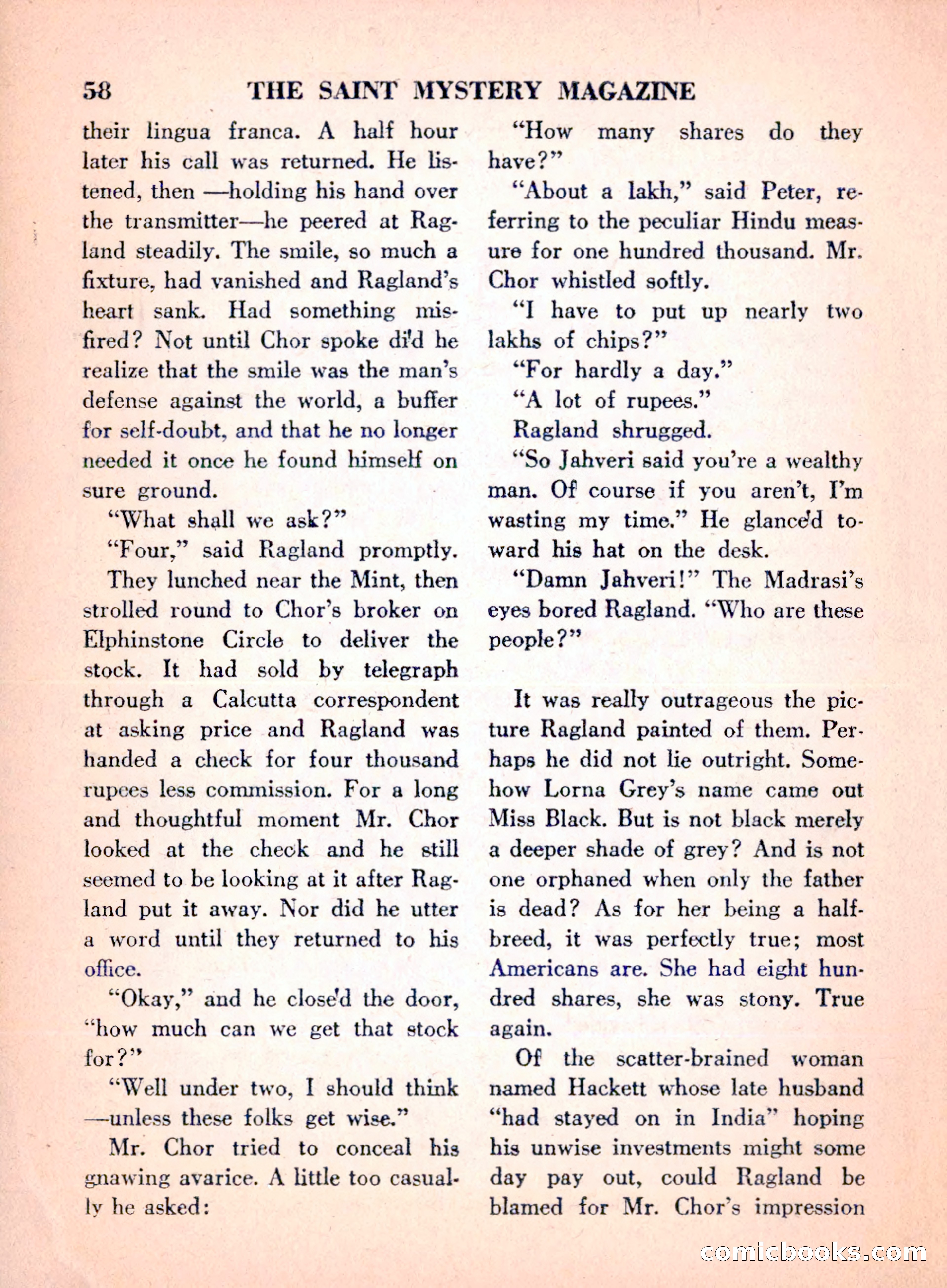 The Saint Mystery Magazine, April 1960 — page 60 of 132
