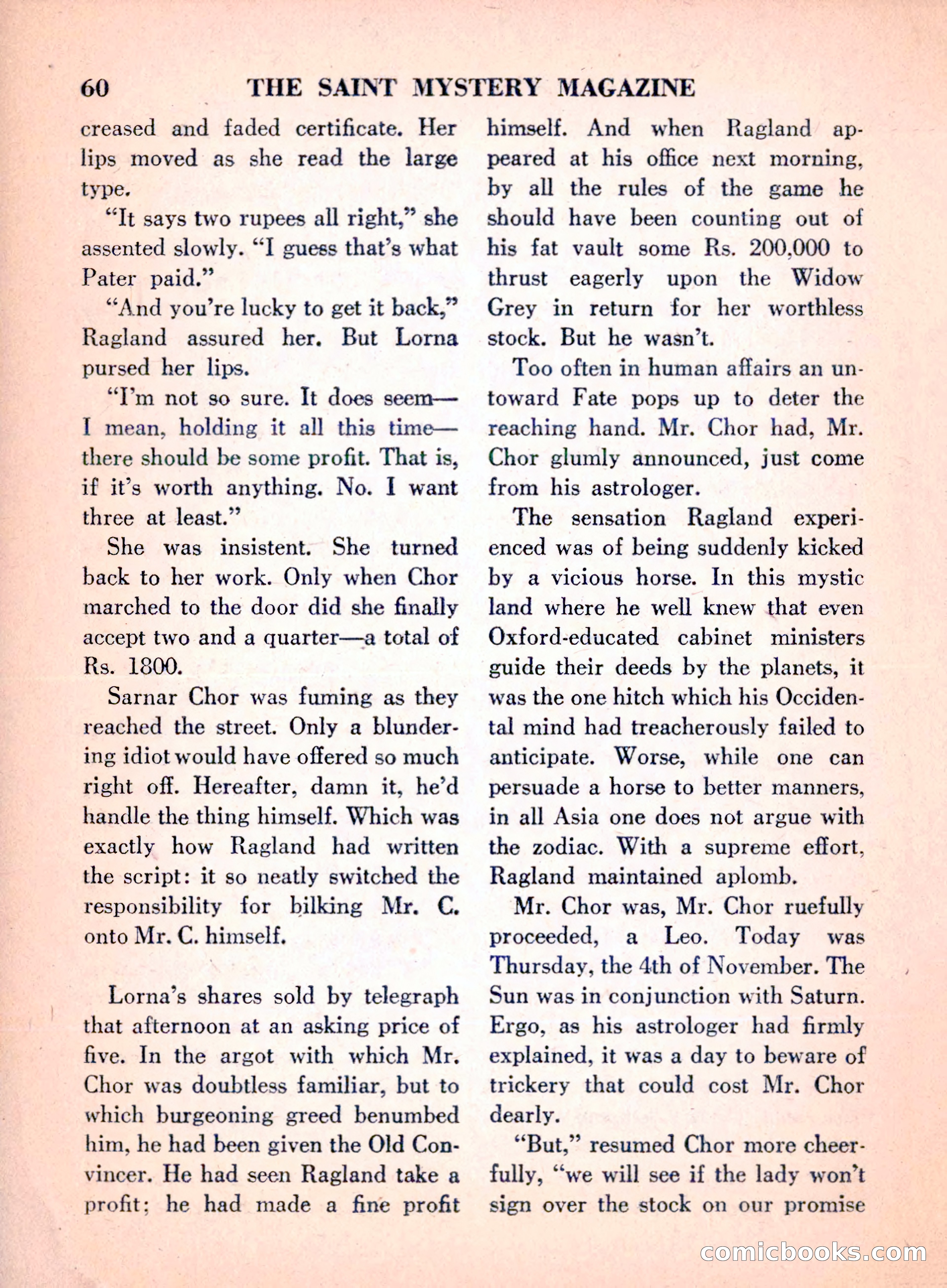 The Saint Mystery Magazine, April 1960 — page 62 of 132