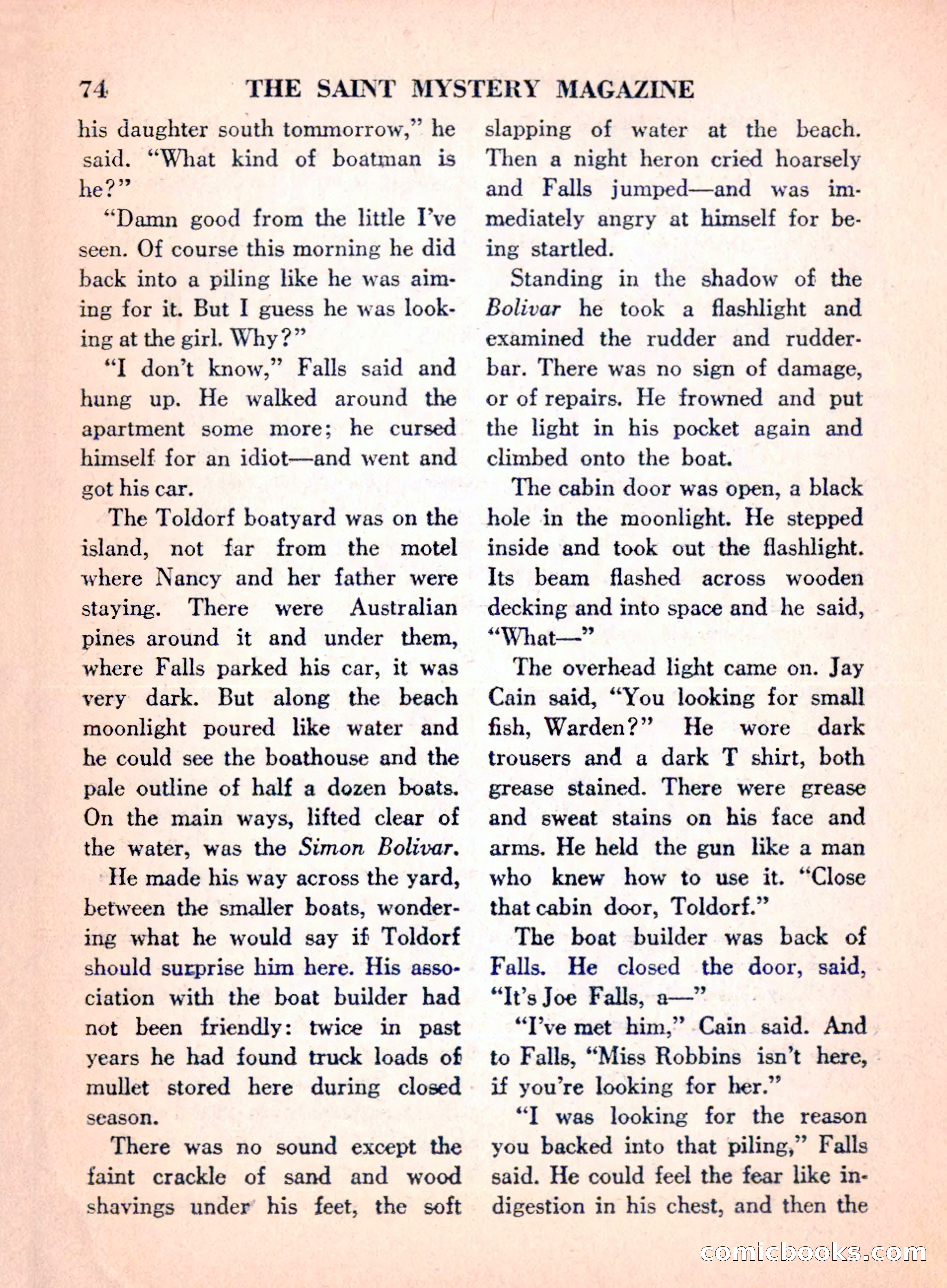 The Saint Mystery Magazine, April 1960 — page 76 of 132
