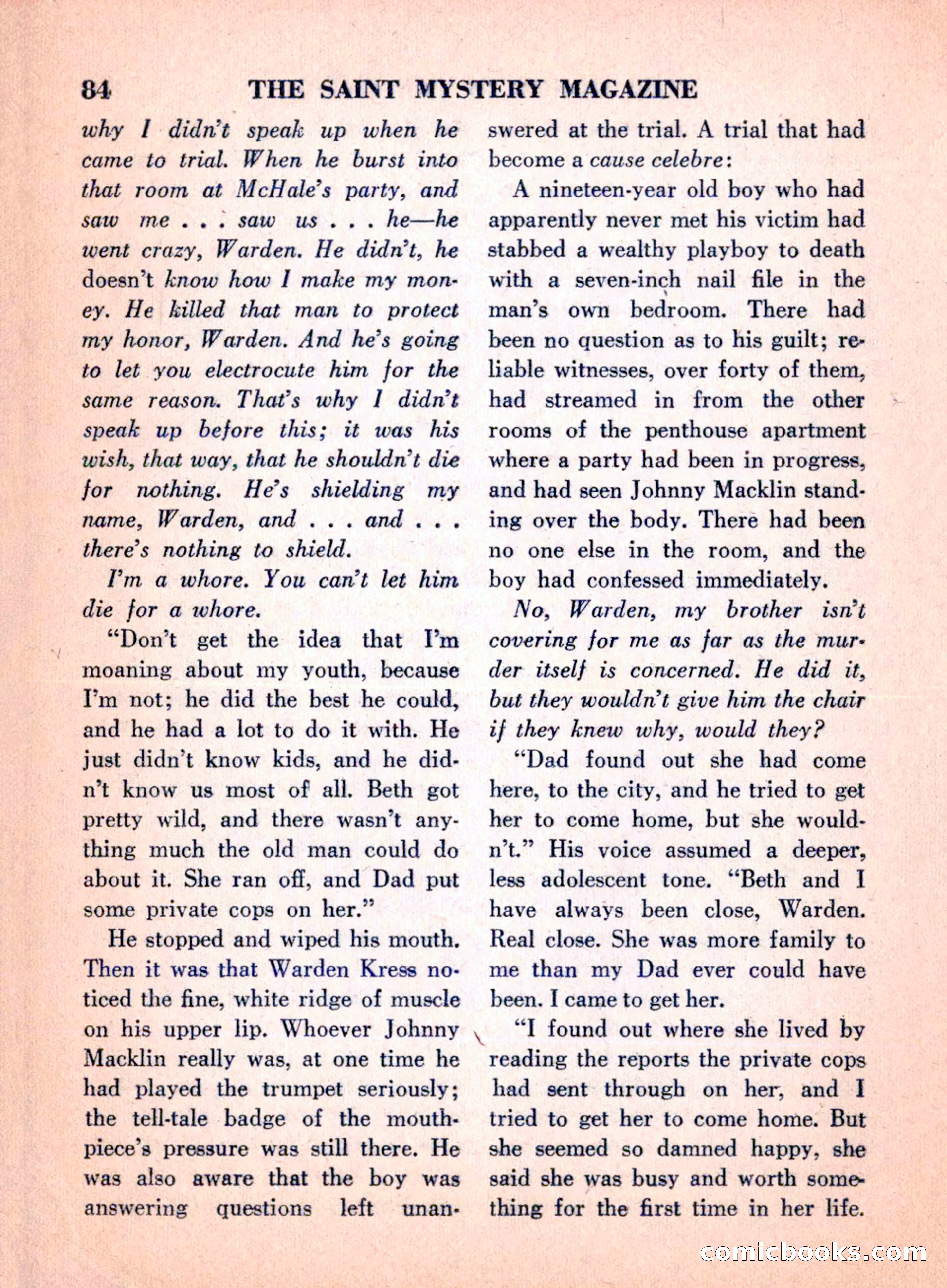The Saint Mystery Magazine, April 1960 — page 86 of 132