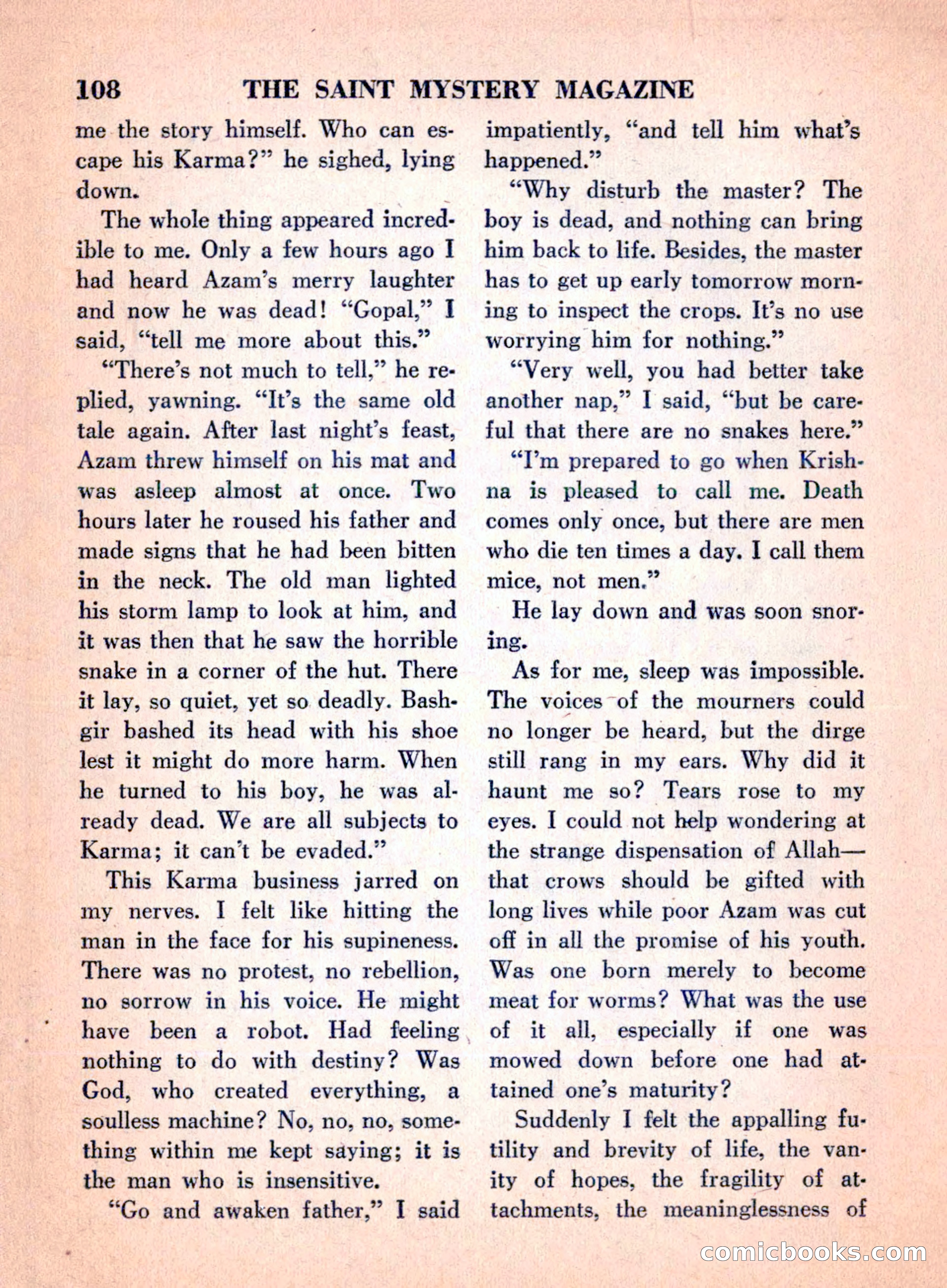 The Saint Mystery Magazine, April 1960 — page 110 of 132