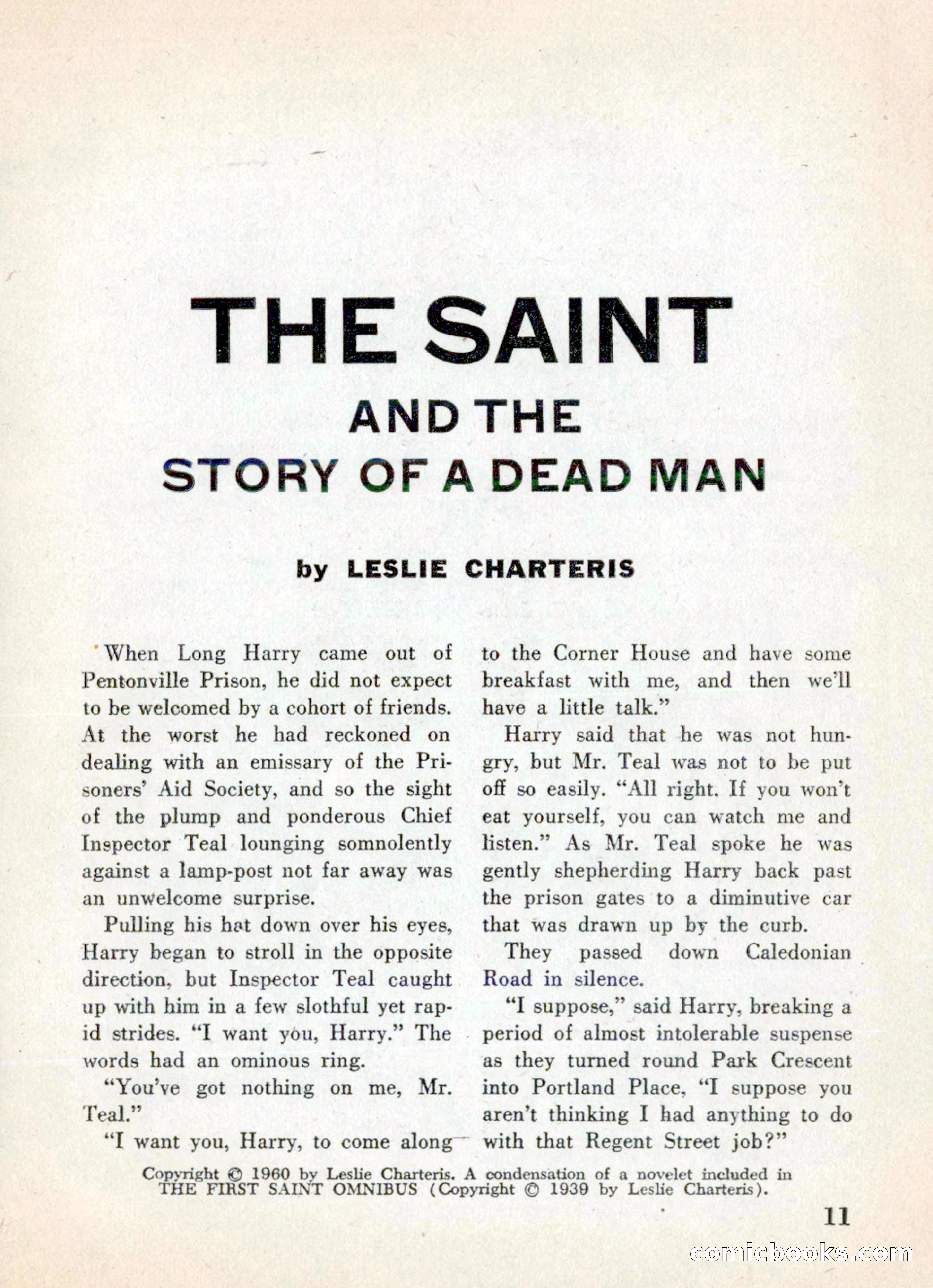 The Saint Mystery Magazine, May 1960 — page 13 of 132