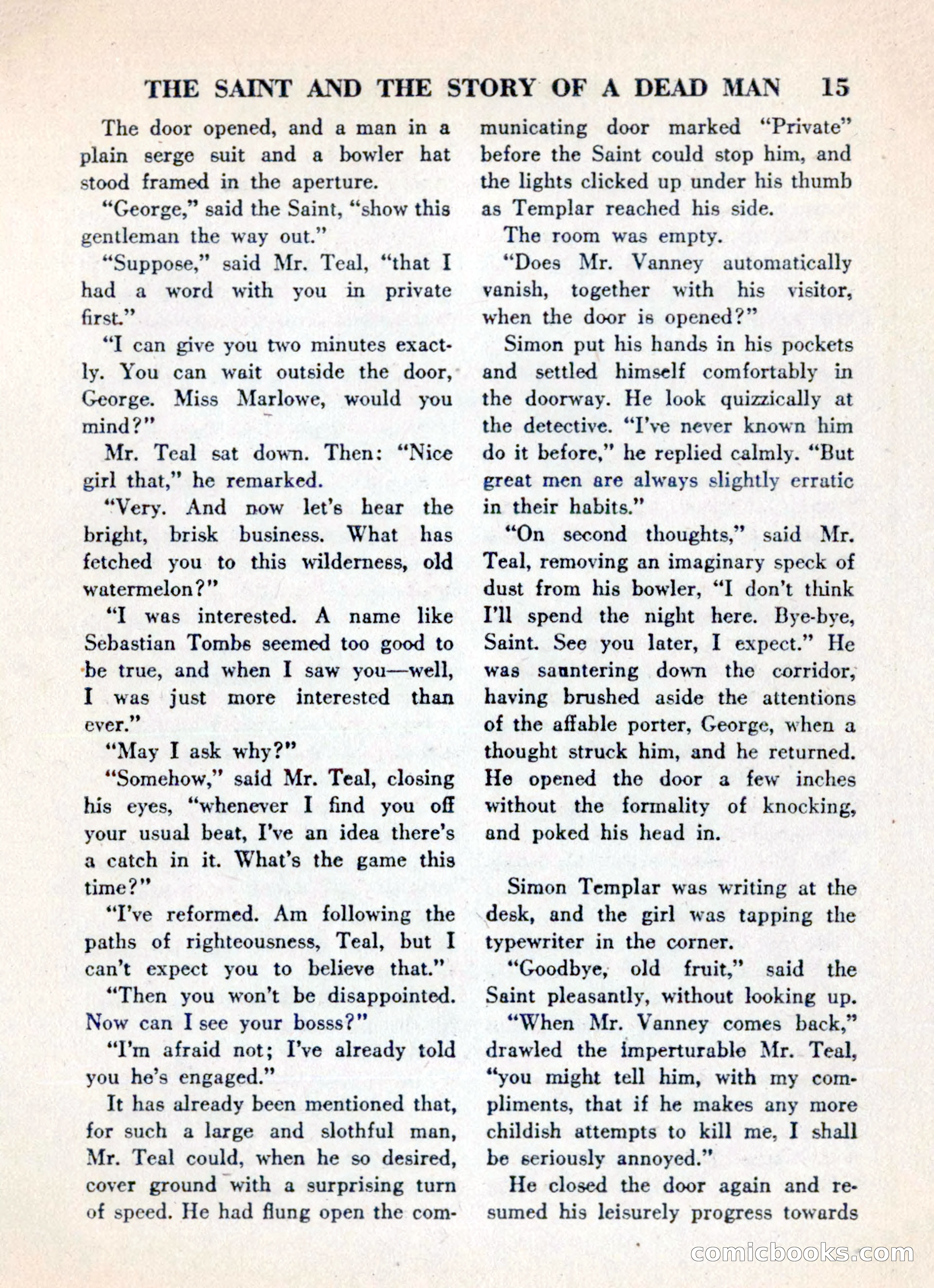 The Saint Mystery Magazine, May 1960 — page 17 of 132