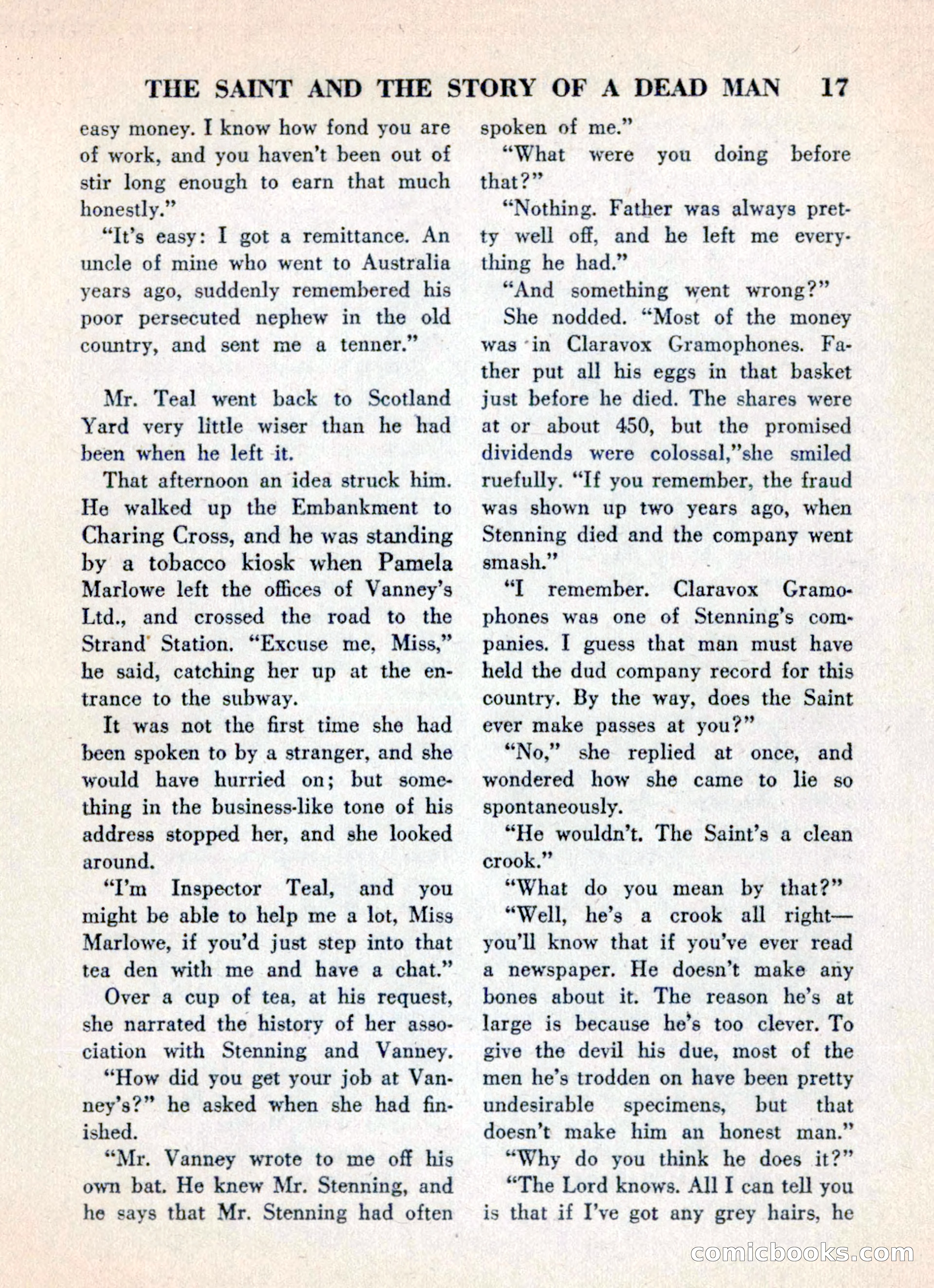 The Saint Mystery Magazine, May 1960 — page 19 of 132
