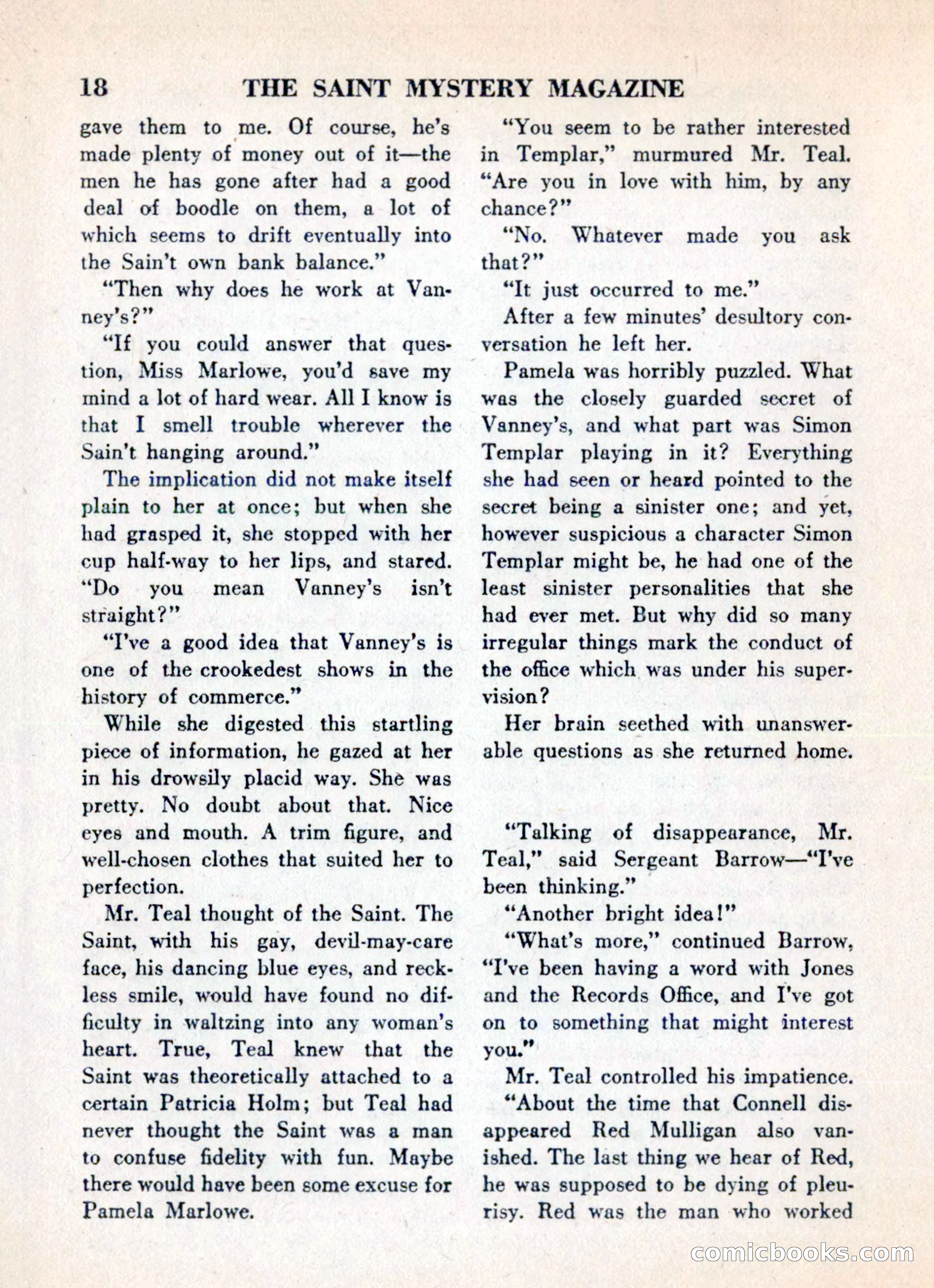 The Saint Mystery Magazine, May 1960 — page 20 of 132
