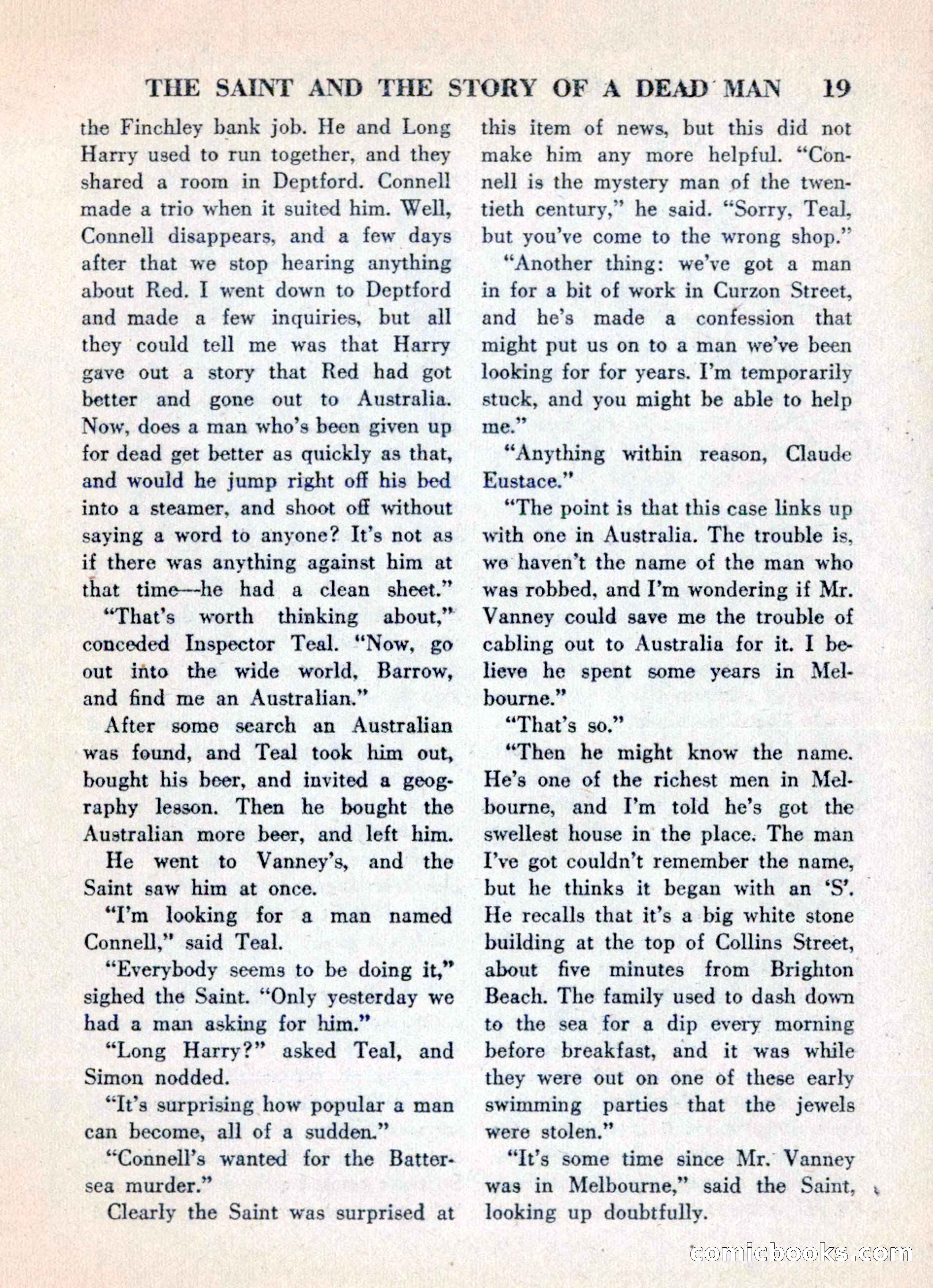 The Saint Mystery Magazine, May 1960 — page 21 of 132