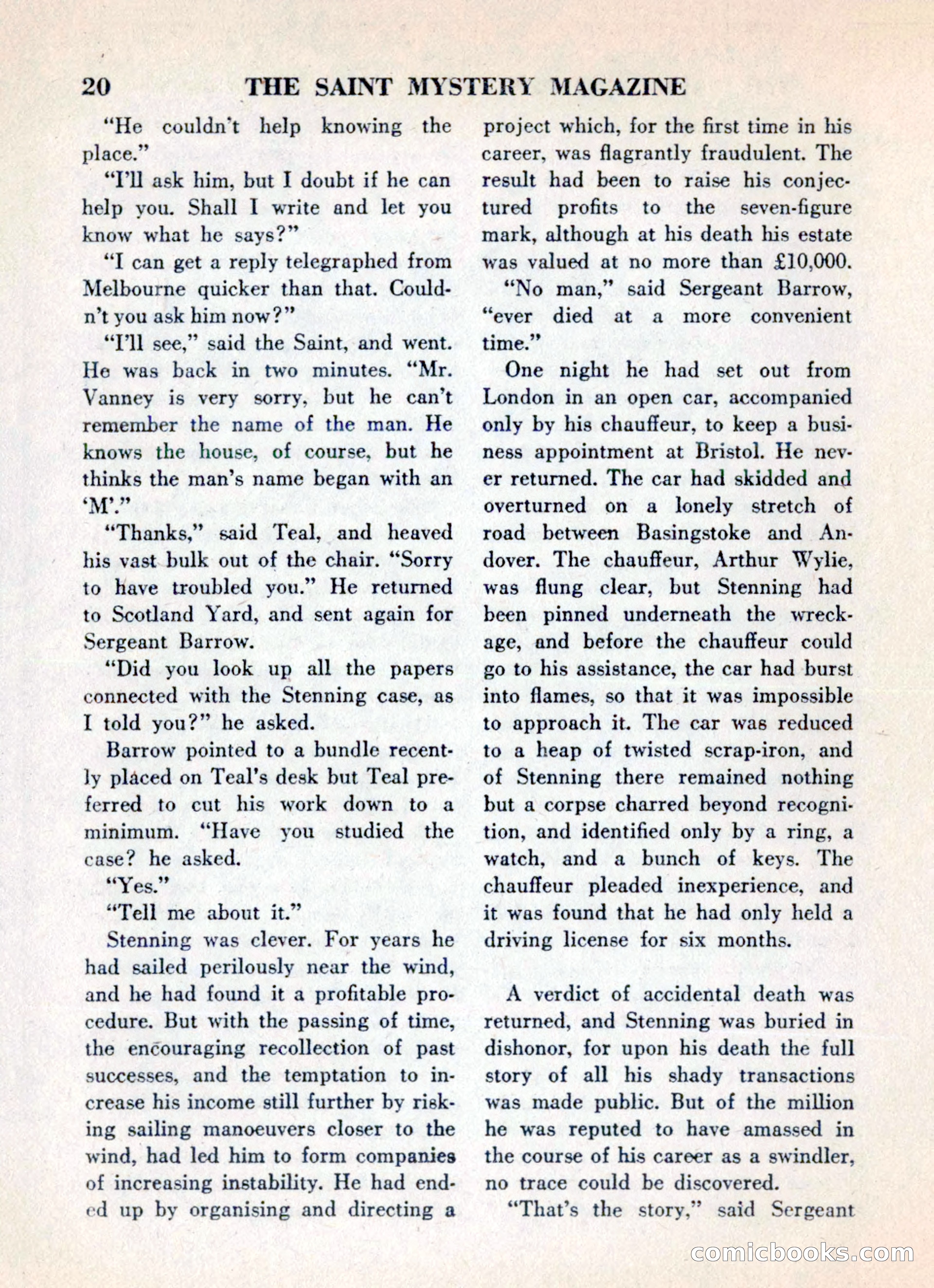 The Saint Mystery Magazine, May 1960 — page 22 of 132