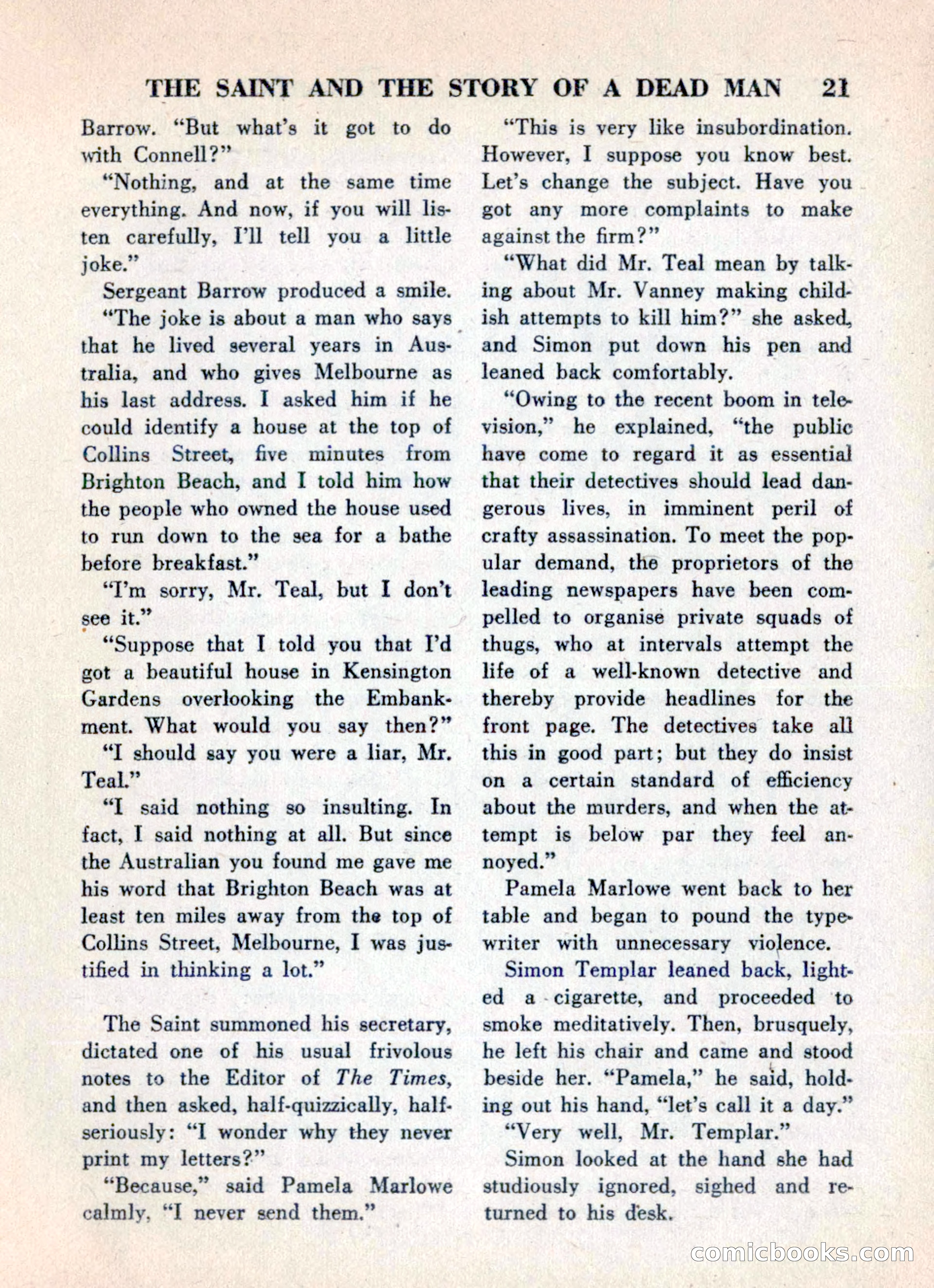 The Saint Mystery Magazine, May 1960 — page 23 of 132