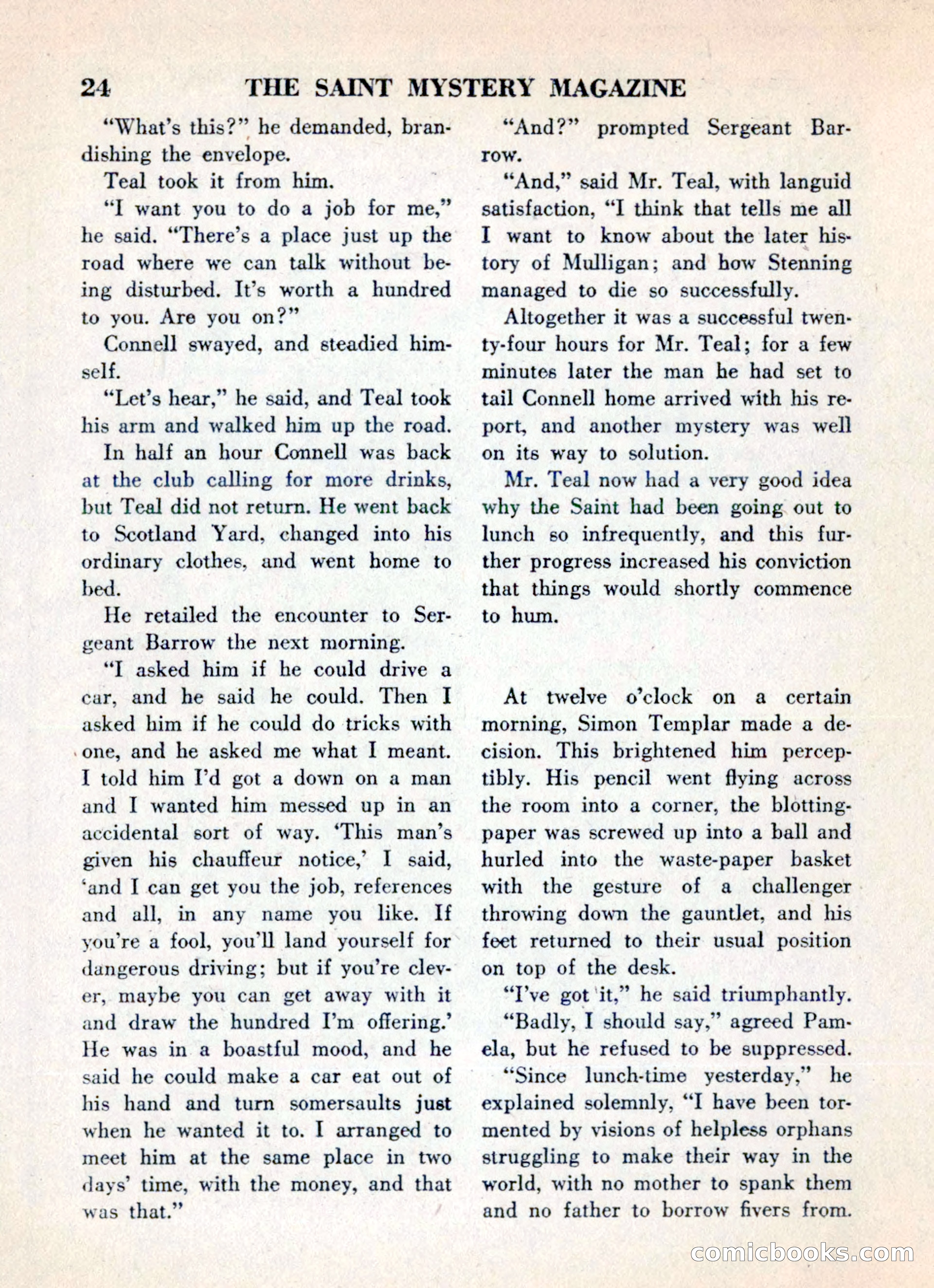 The Saint Mystery Magazine, May 1960 — page 26 of 132