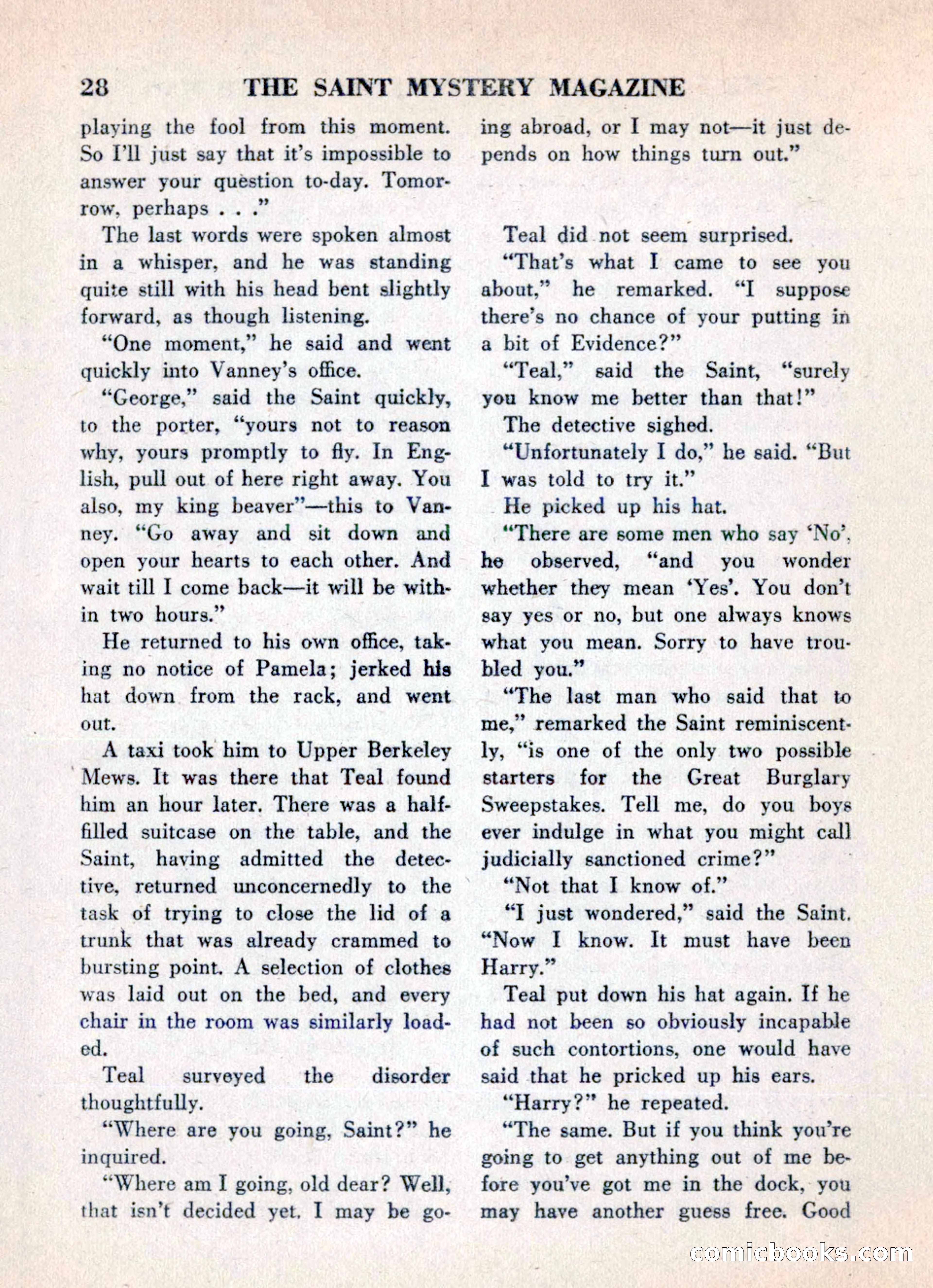 The Saint Mystery Magazine, May 1960 — page 30 of 132