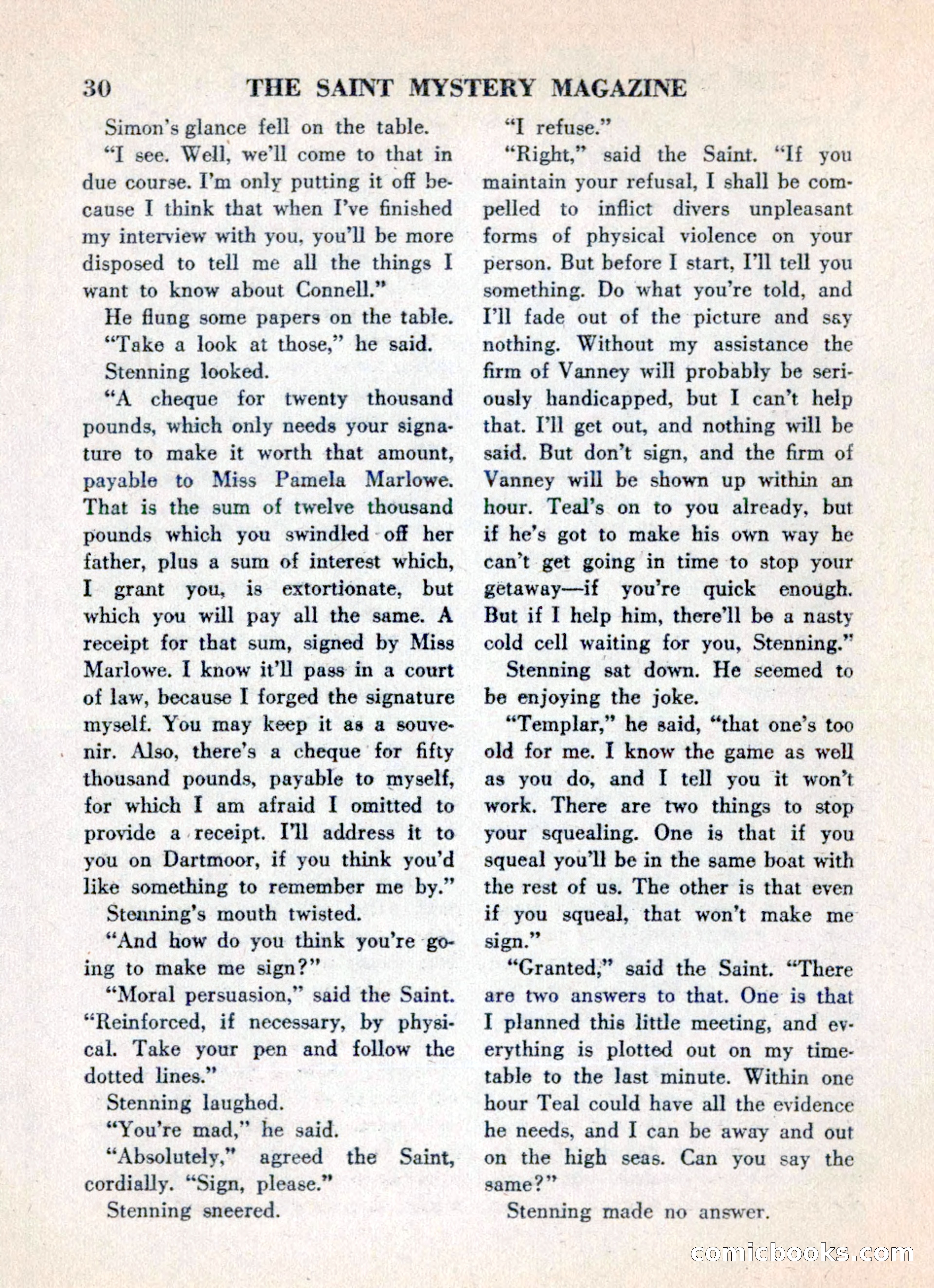 The Saint Mystery Magazine, May 1960 — page 32 of 132