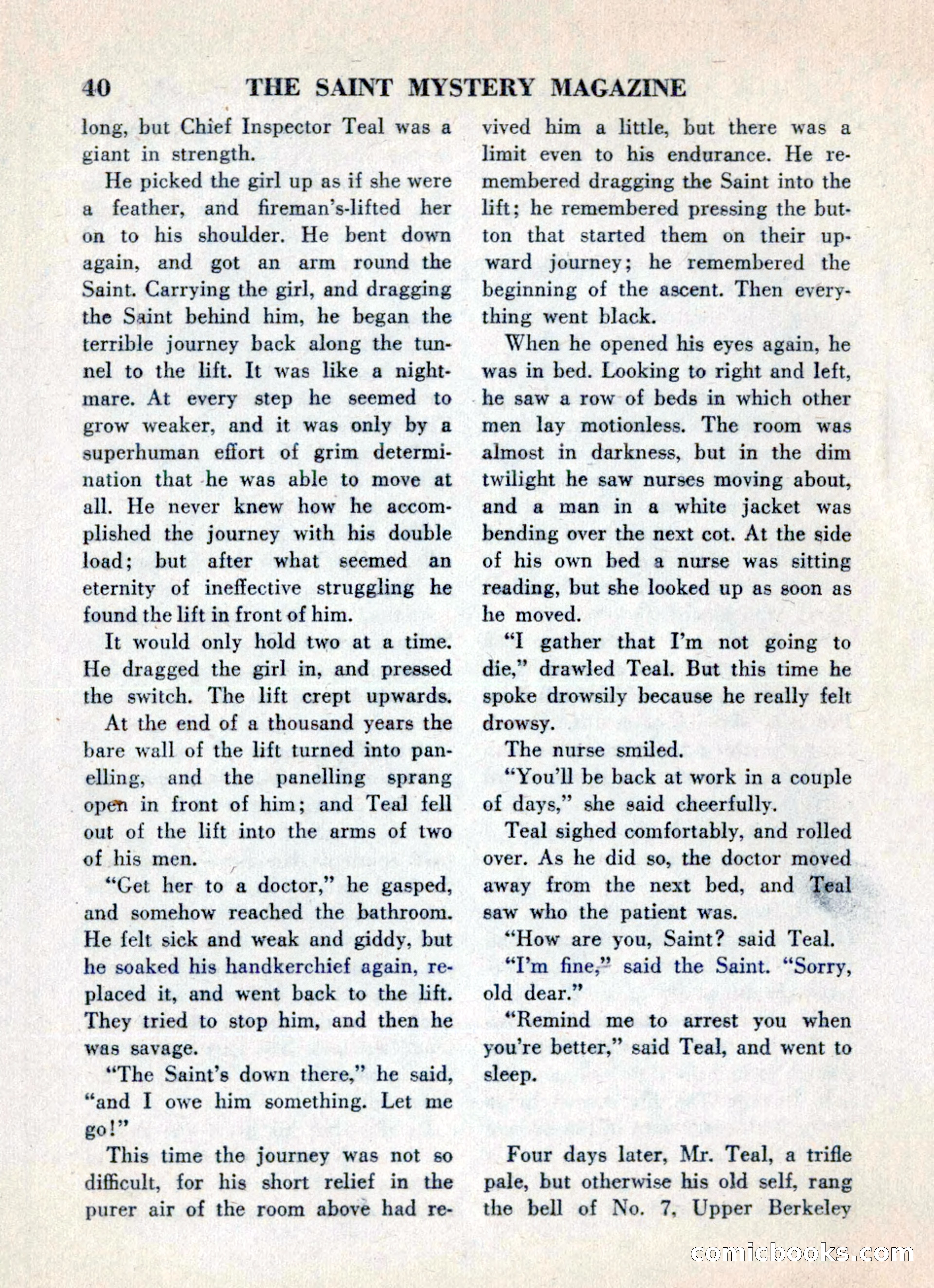 The Saint Mystery Magazine, May 1960 — page 42 of 132