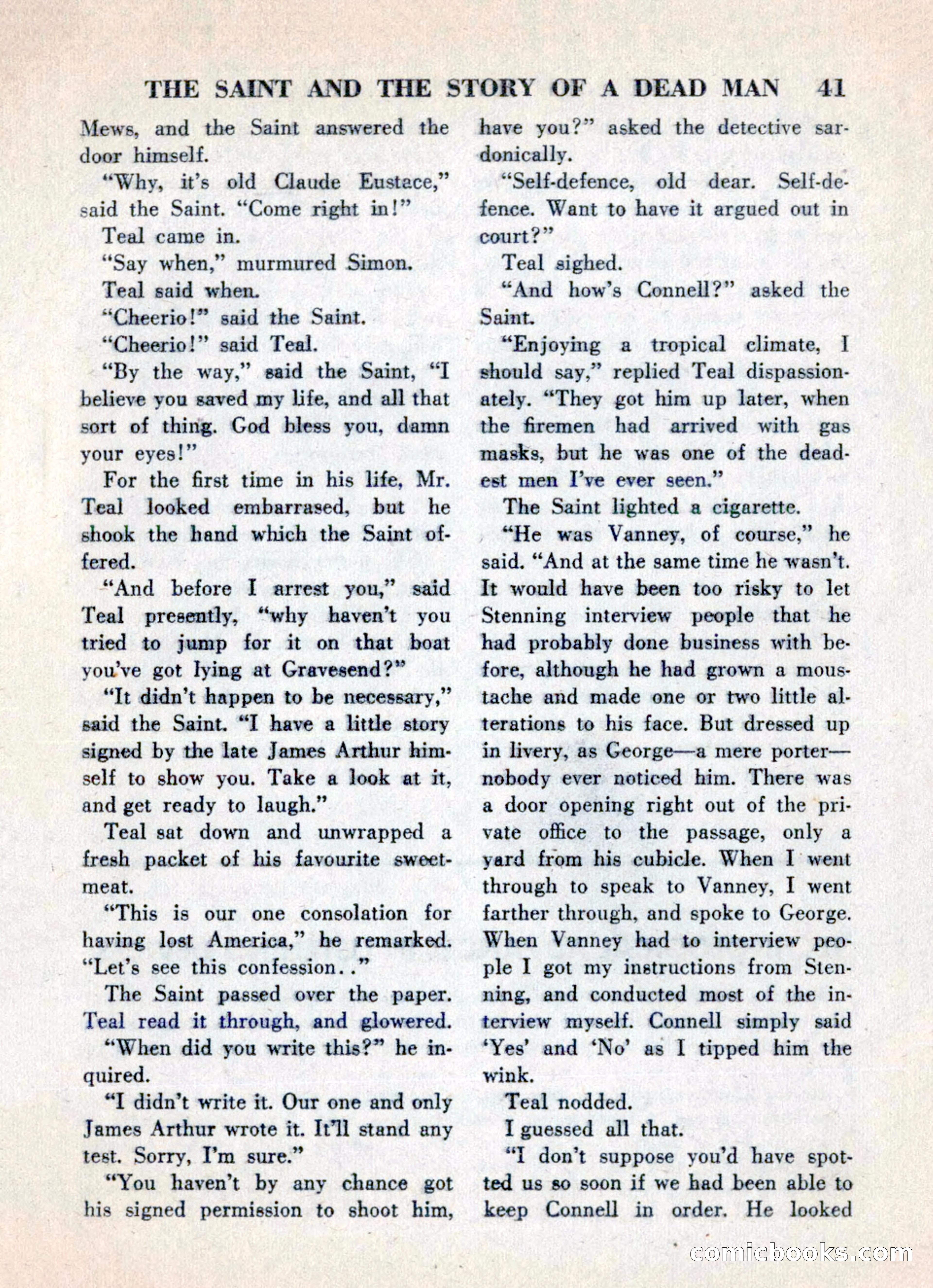 The Saint Mystery Magazine, May 1960 — page 43 of 132