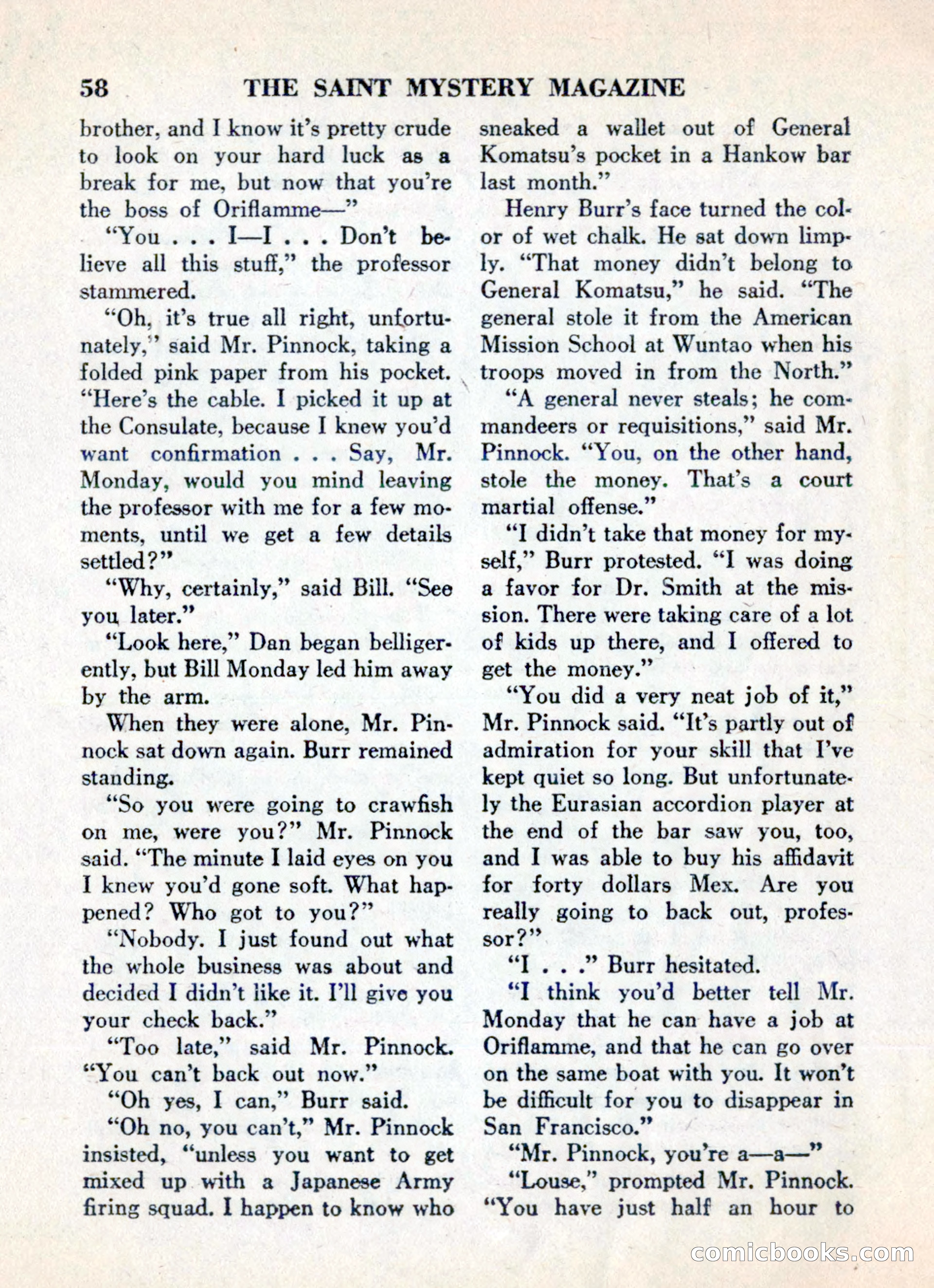 The Saint Mystery Magazine, May 1960 — page 60 of 132