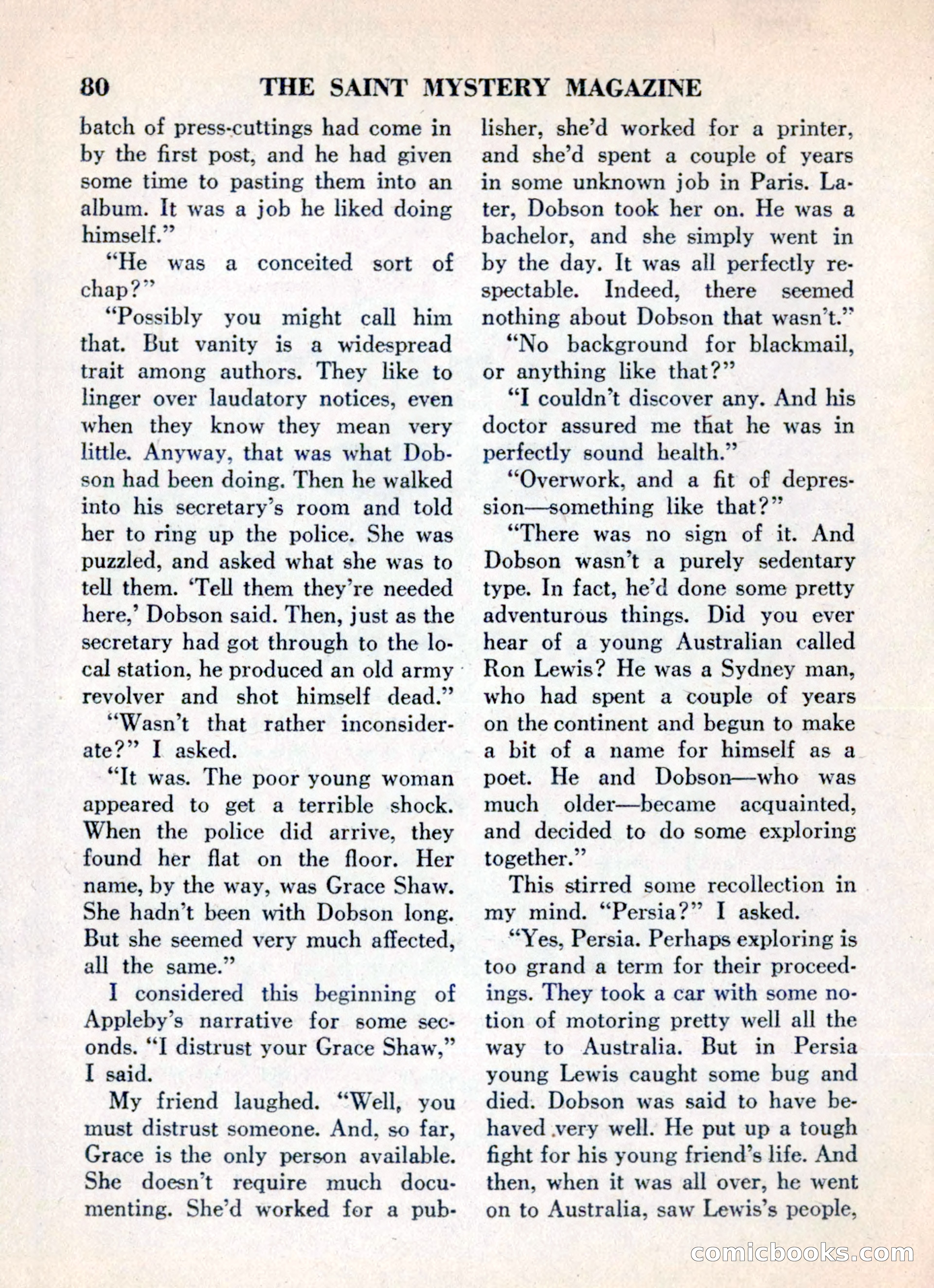 The Saint Mystery Magazine, May 1960 — page 82 of 132