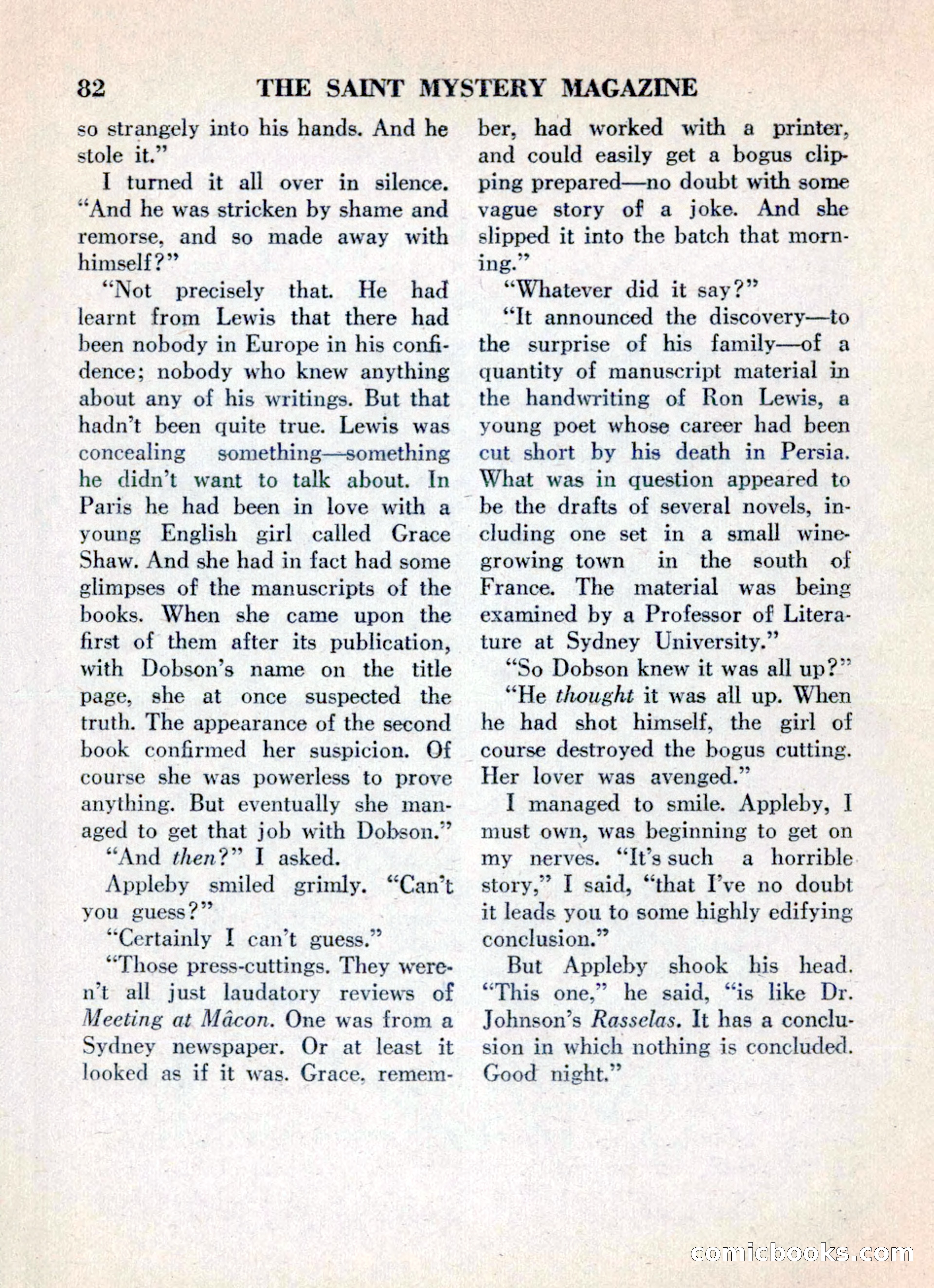 The Saint Mystery Magazine, May 1960 — page 84 of 132