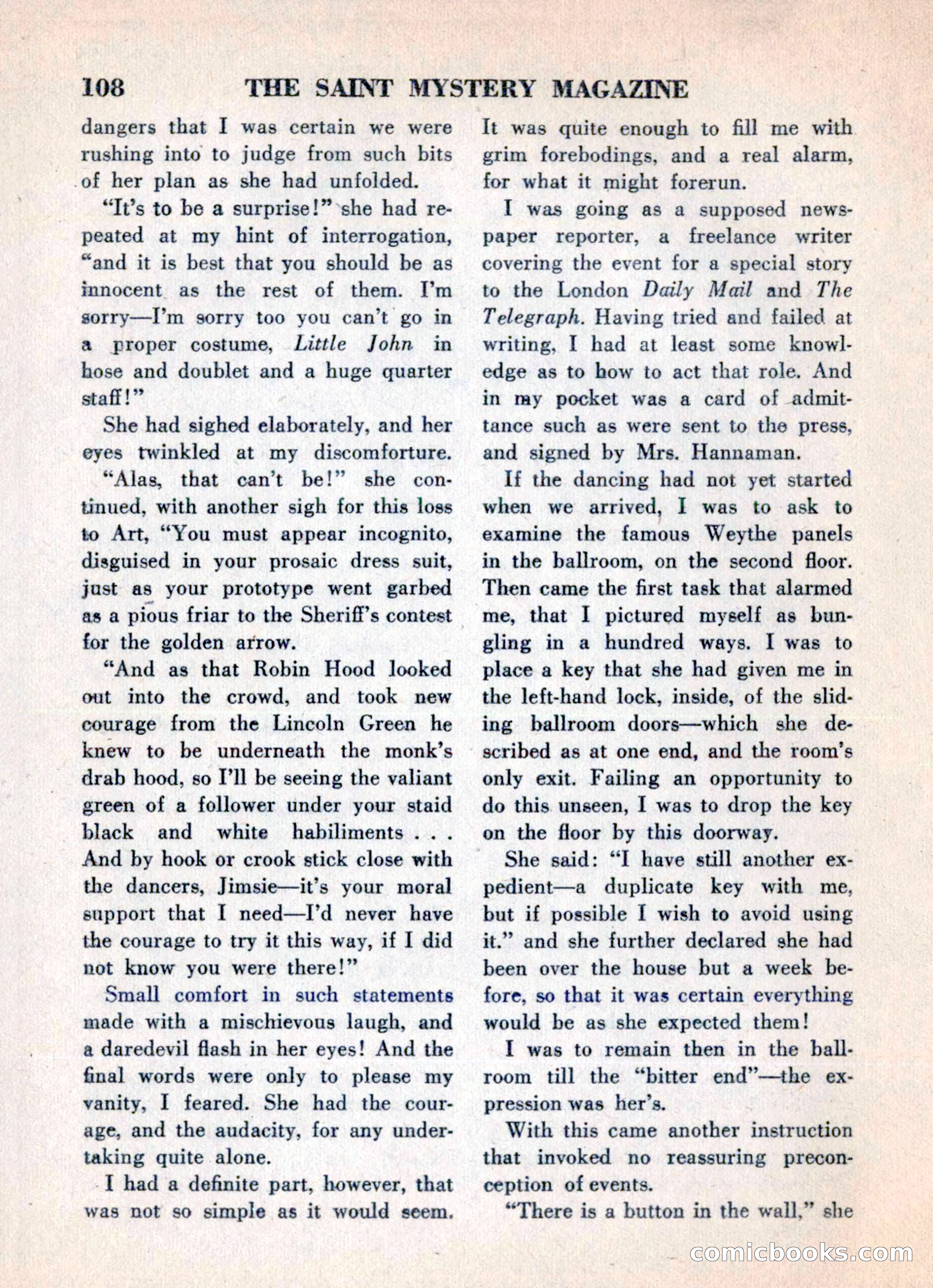 The Saint Mystery Magazine, May 1960 — page 110 of 132