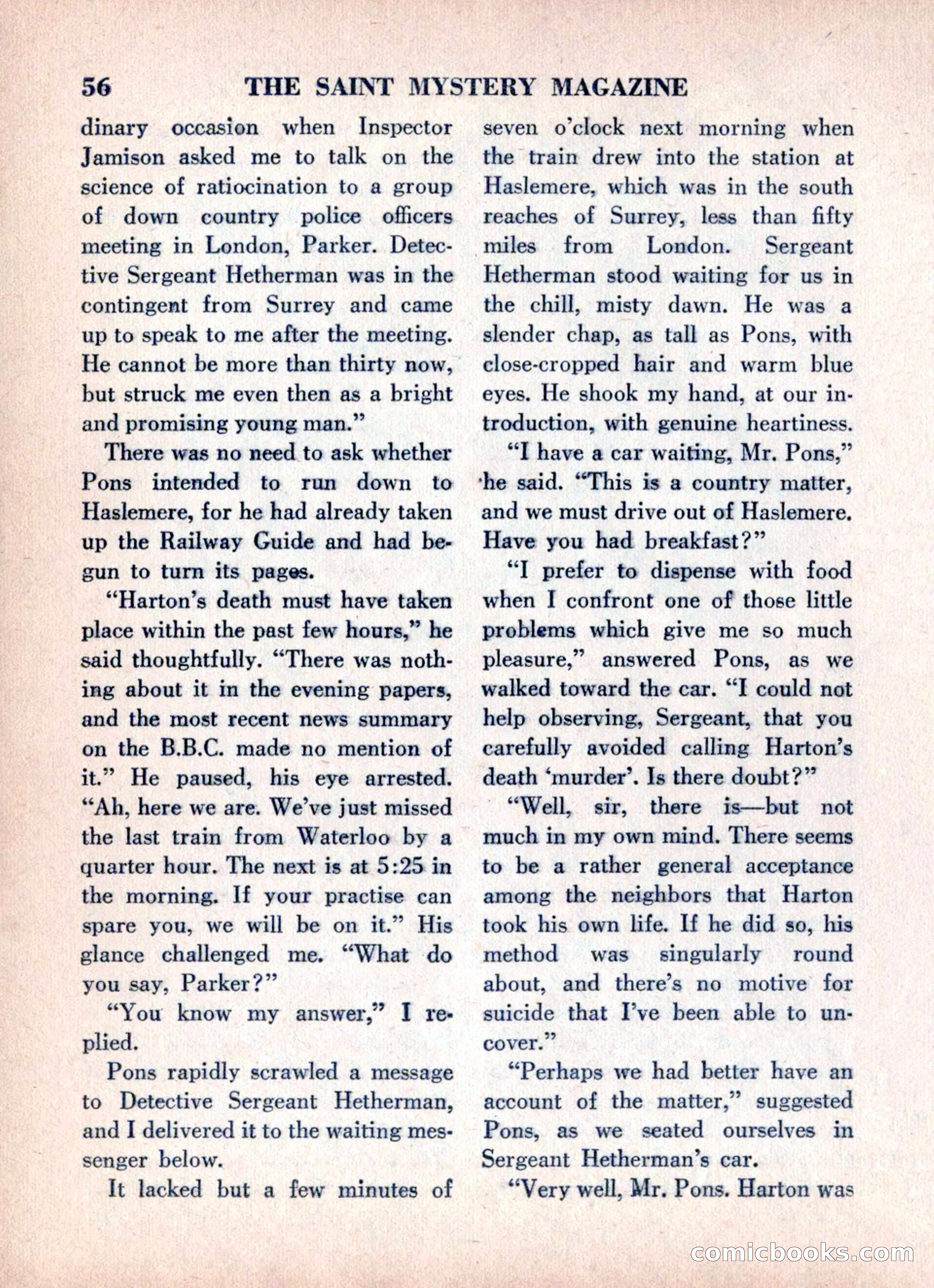 The Saint Mystery Magazine, June 1960 — page 58 of 132