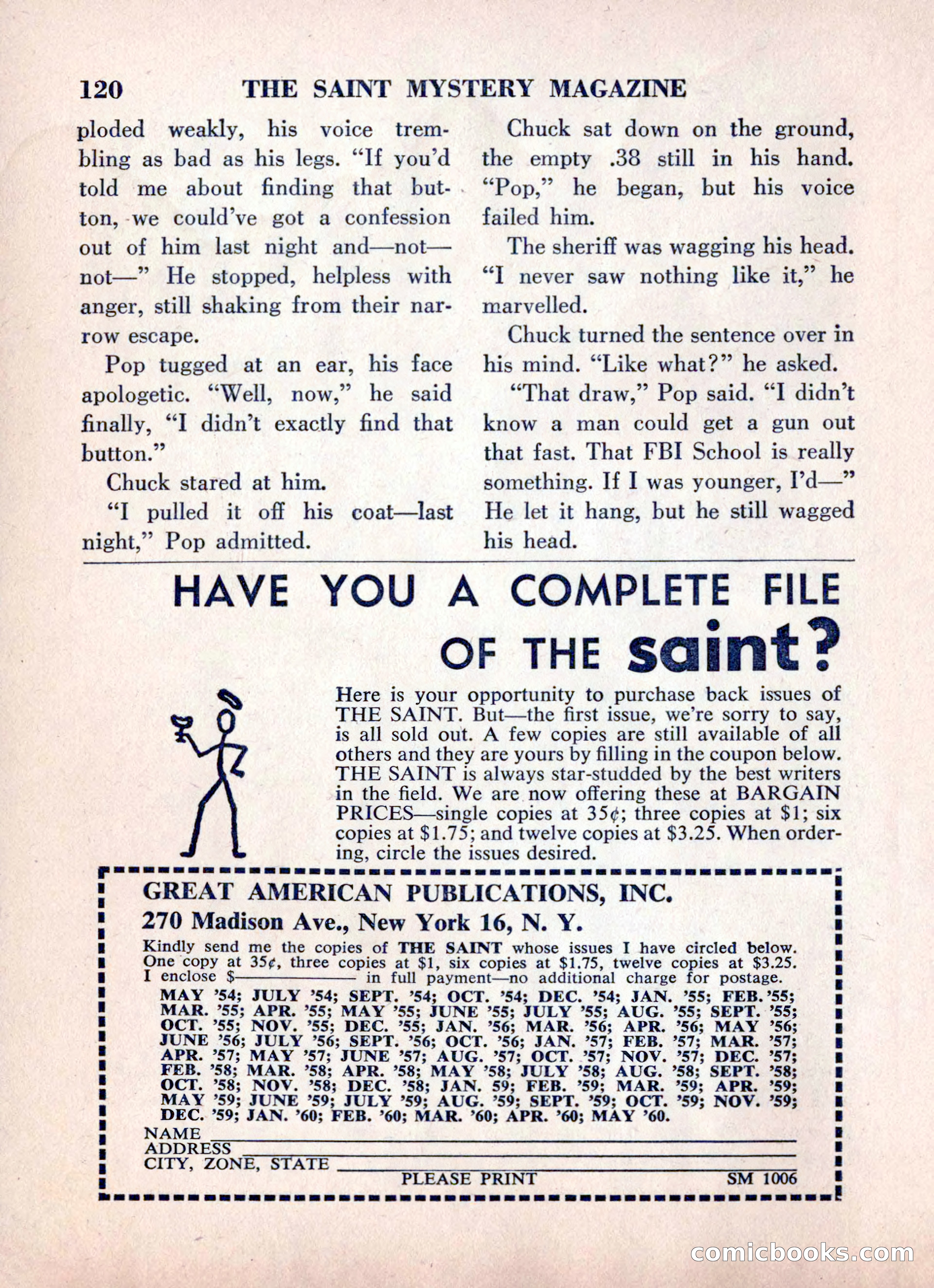 The Saint Mystery Magazine, June 1960 — page 122 of 132