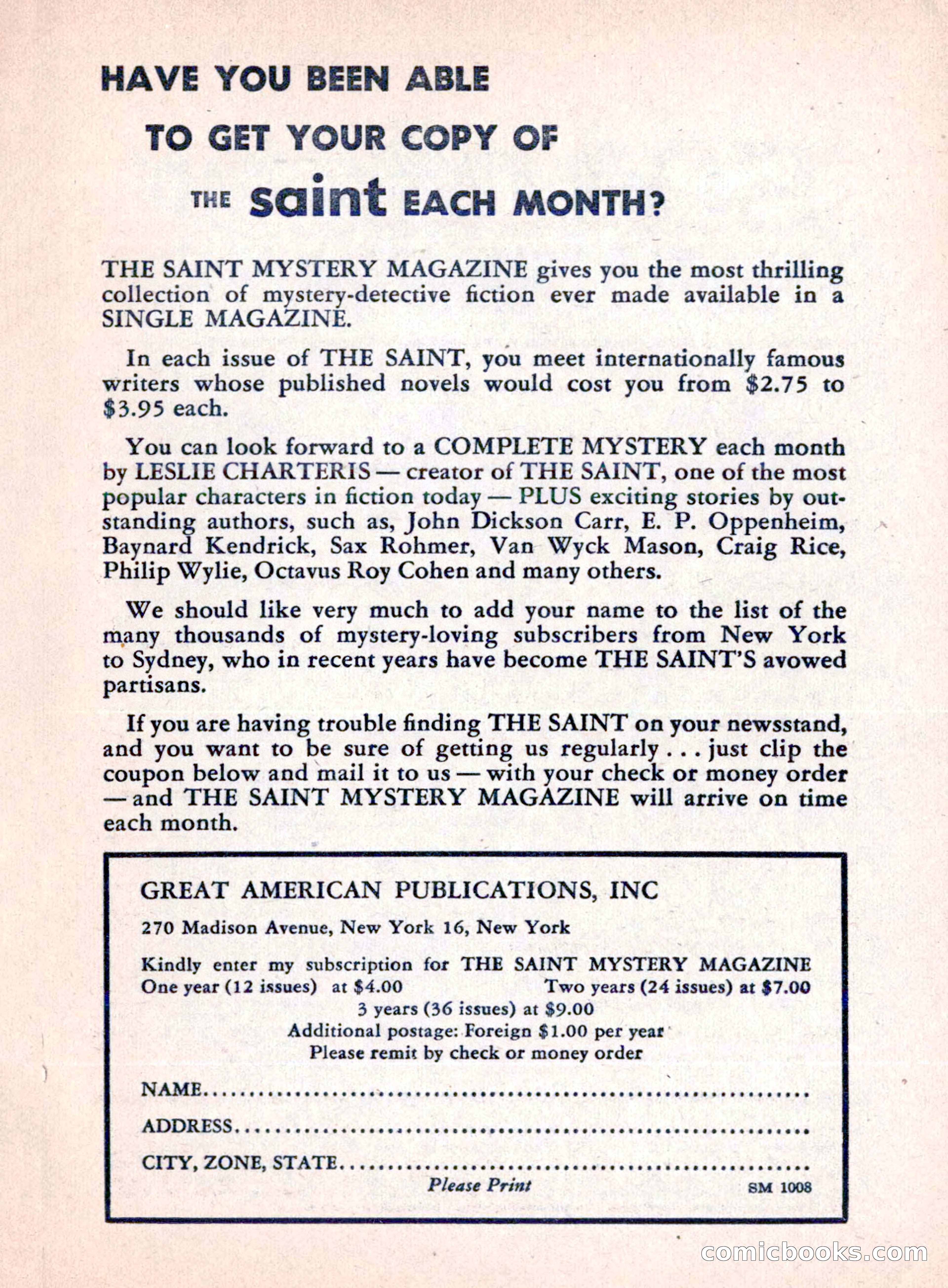 The Saint Mystery Magazine, August 1960 — page 5 of 132