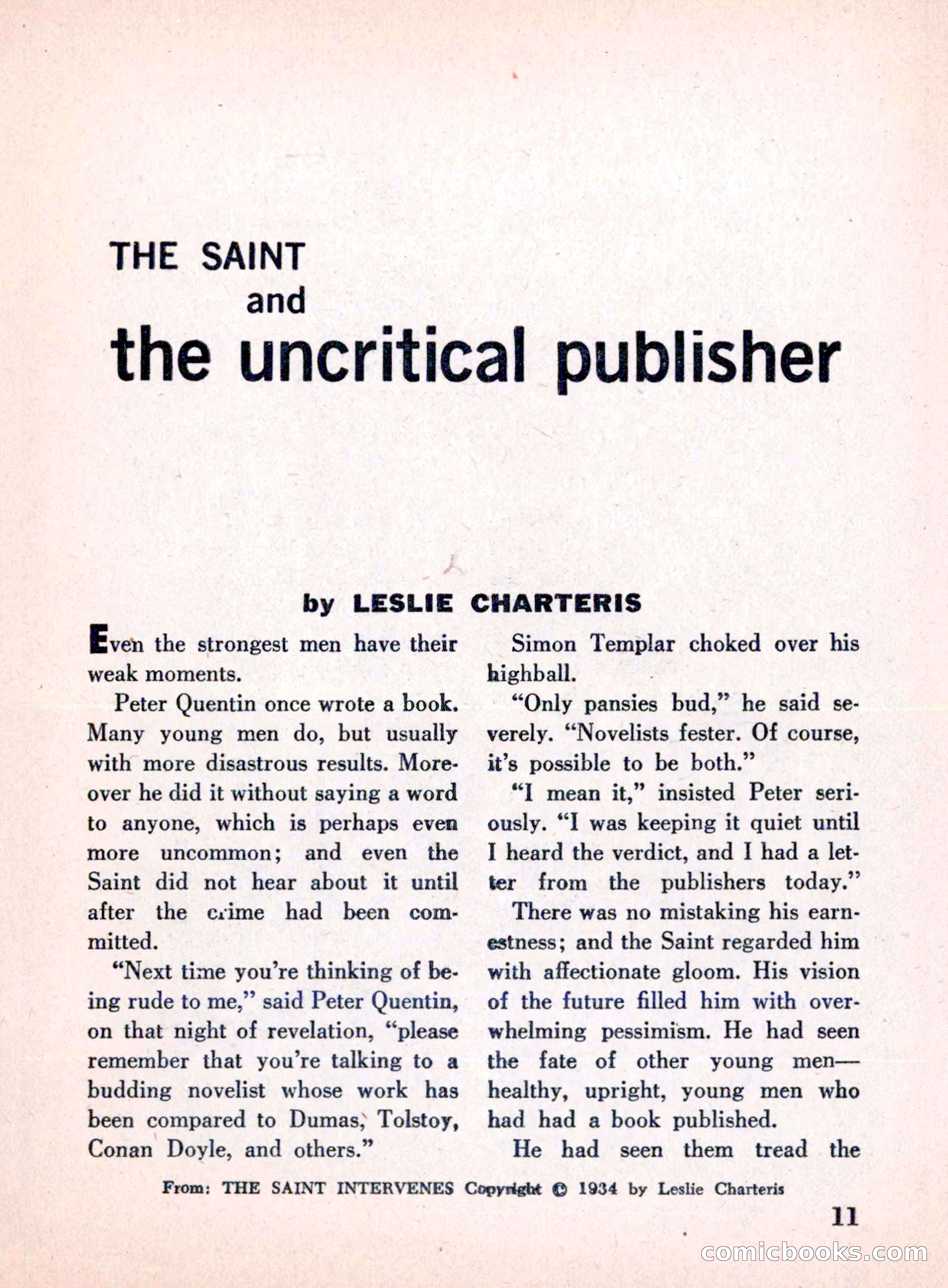 The Saint Mystery Magazine, August 1960 — page 13 of 132