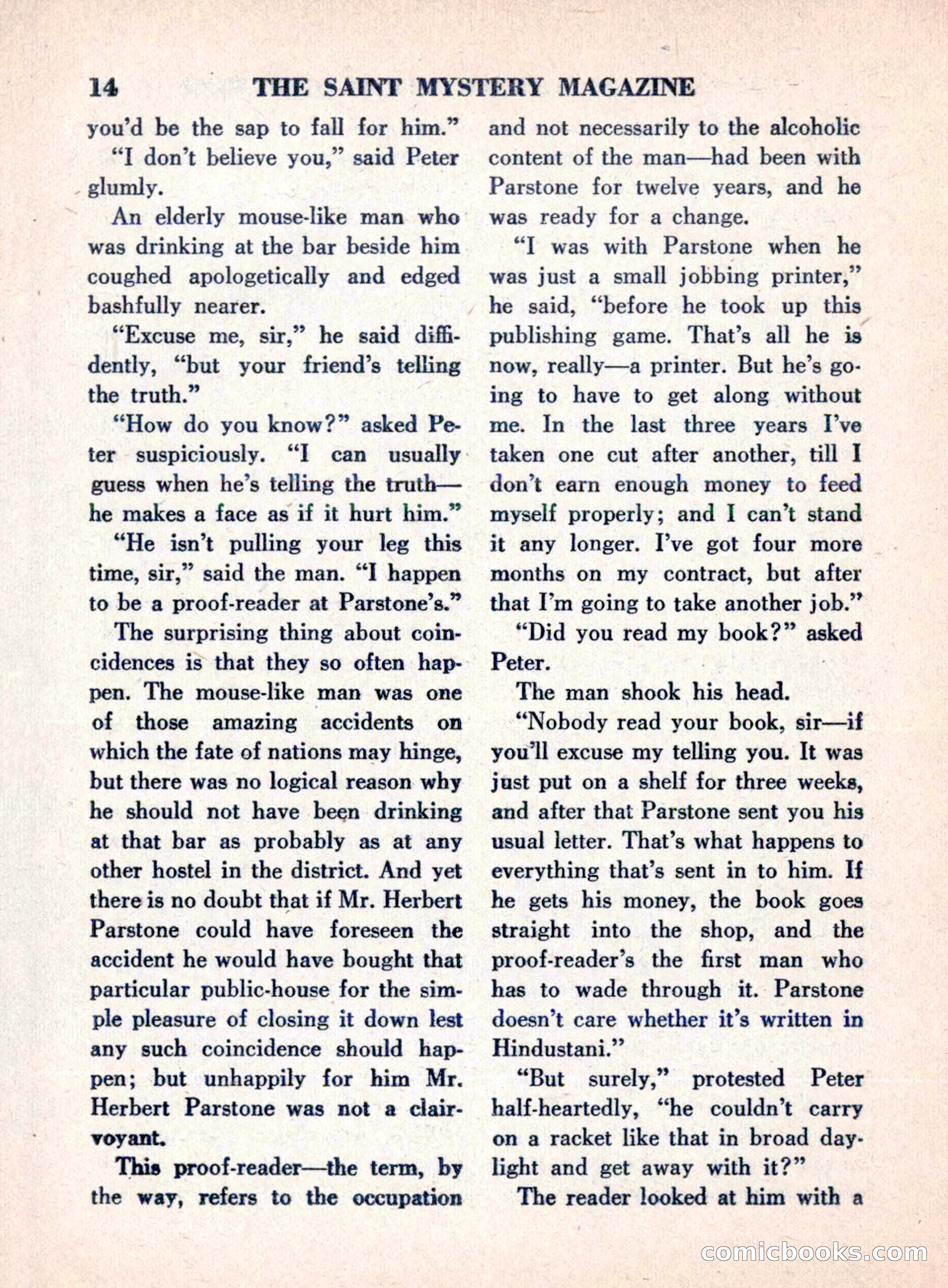 The Saint Mystery Magazine, August 1960 — page 16 of 132