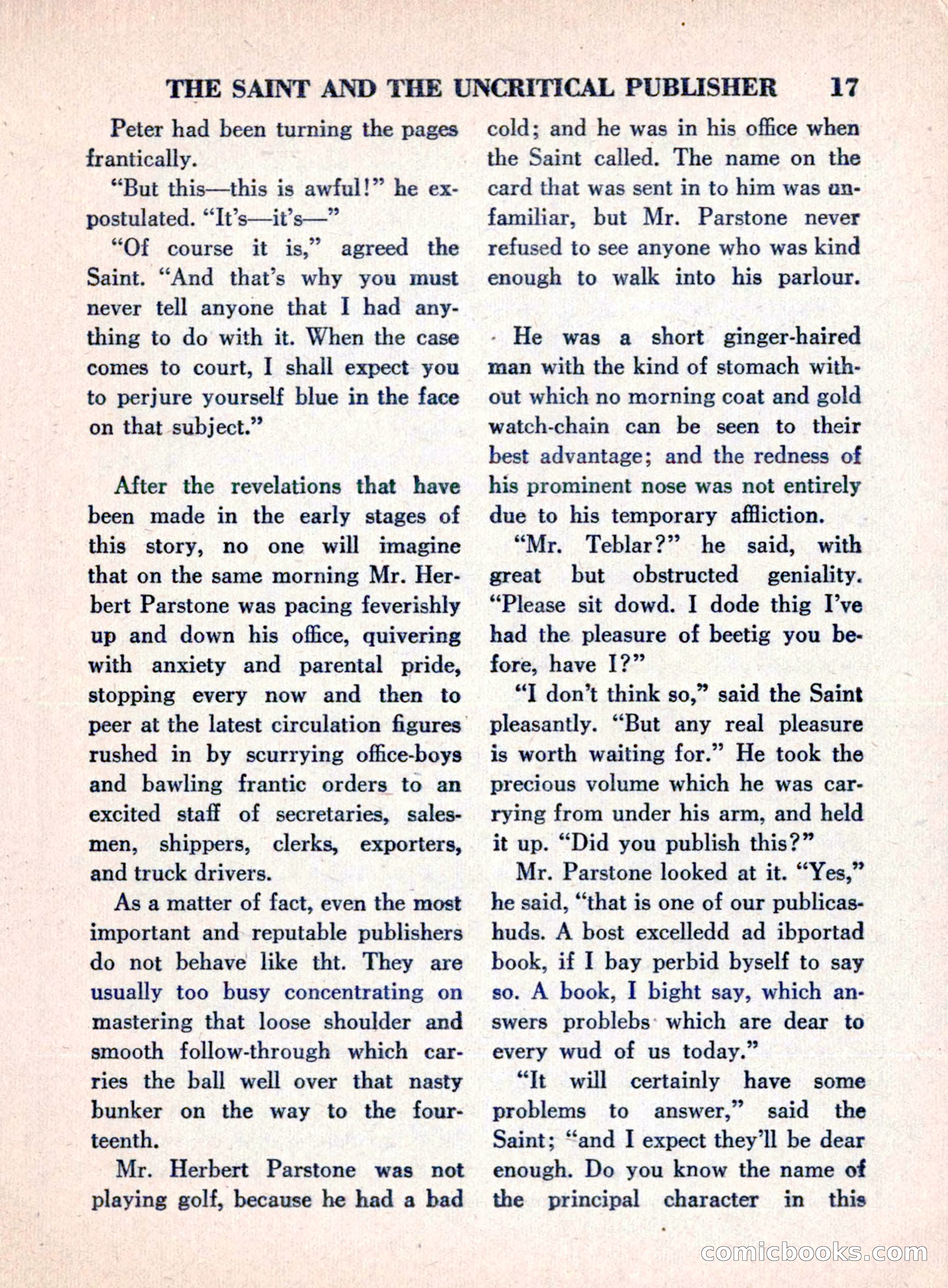 The Saint Mystery Magazine, August 1960 — page 19 of 132