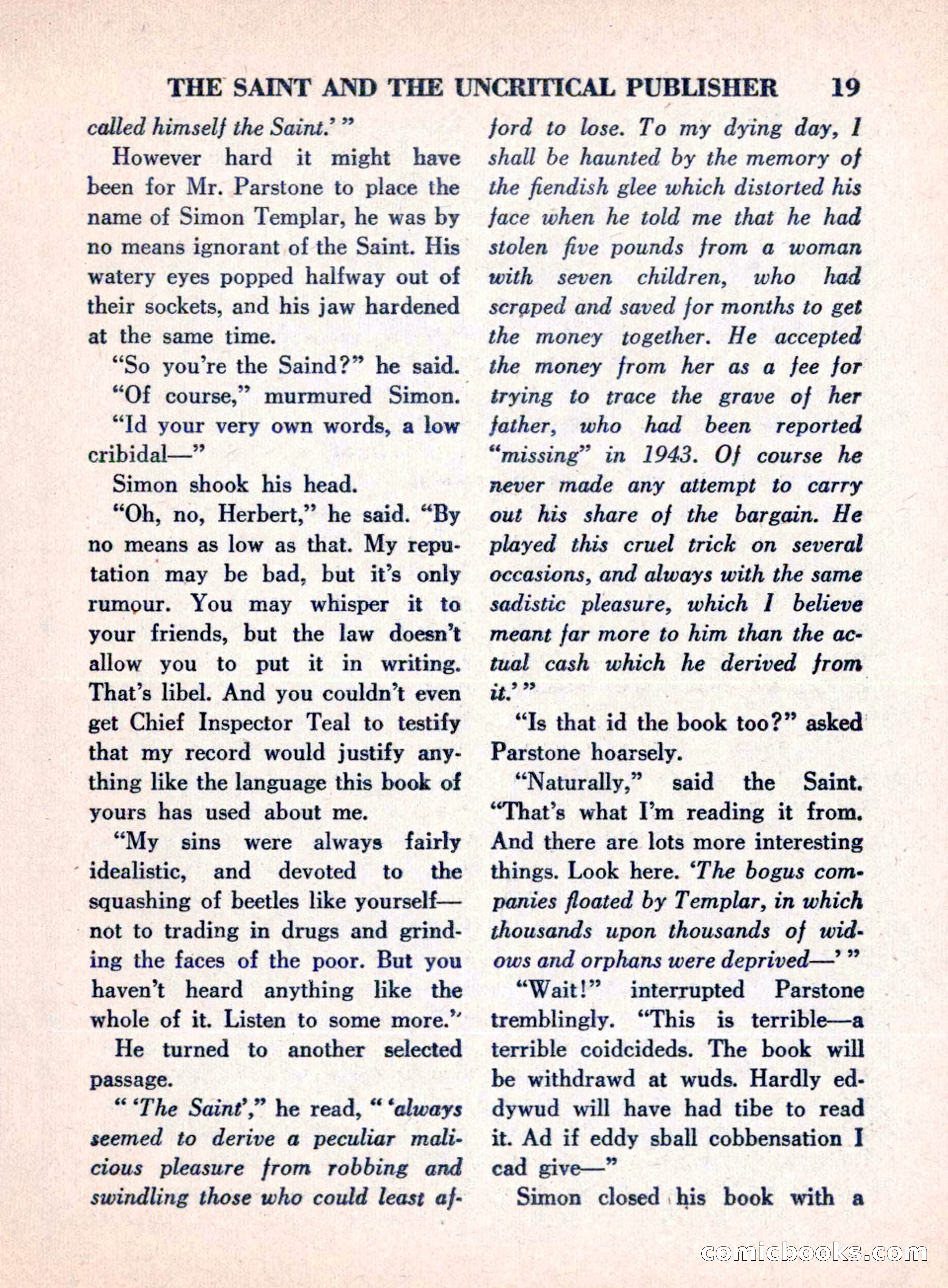 The Saint Mystery Magazine, August 1960 — page 21 of 132