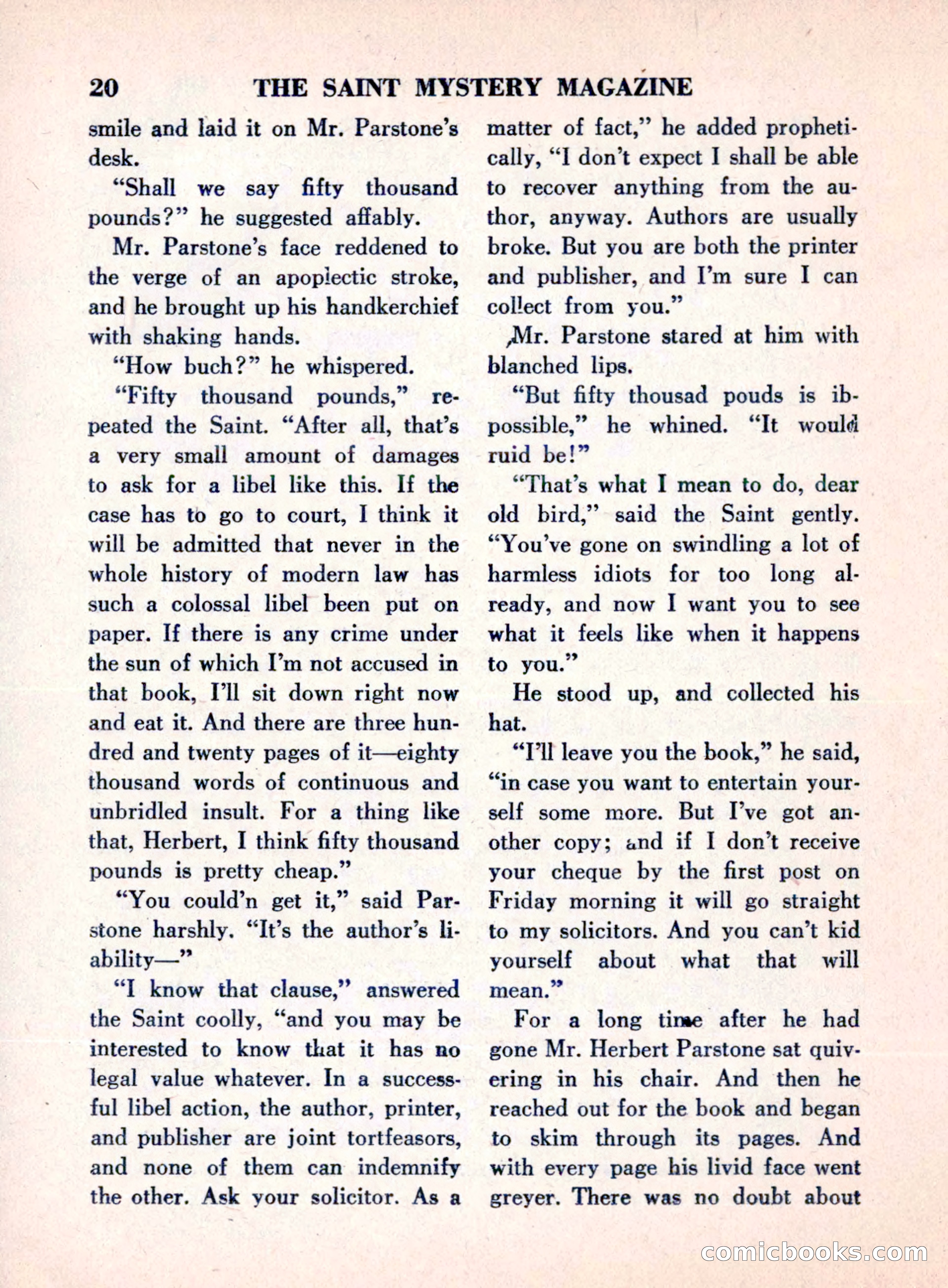 The Saint Mystery Magazine, August 1960 — page 22 of 132