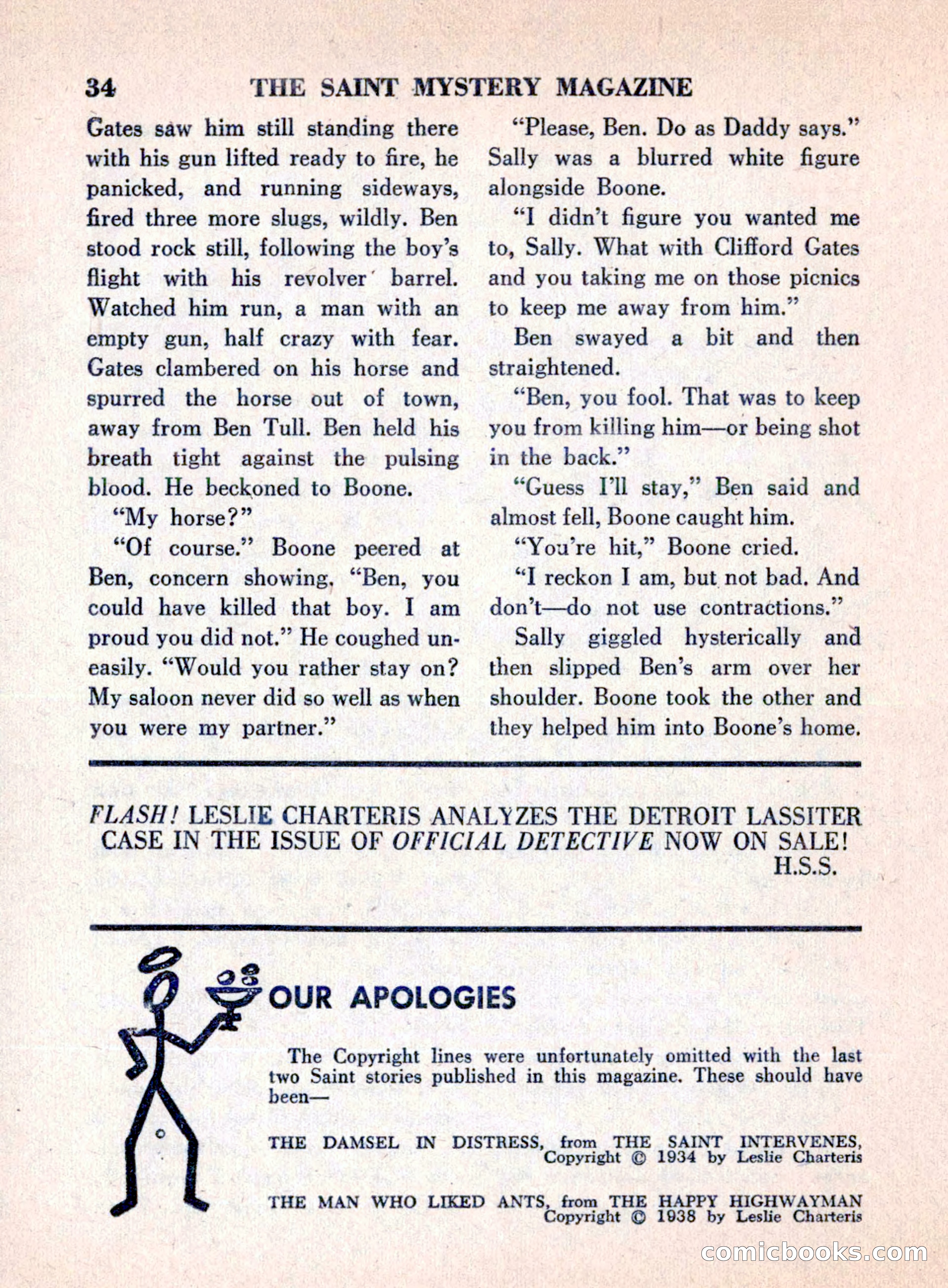 The Saint Mystery Magazine, August 1960 — page 36 of 132